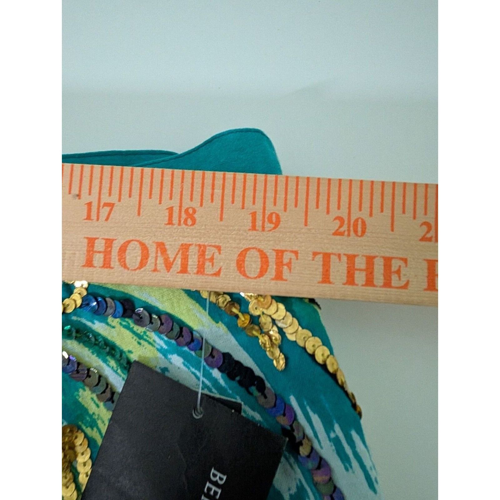 Designer NEW Bernardo Palm Tree Skirt Womens Size XL Blue Sequins 100 Size 38" / US 16 / IT 52 - 13 Thumbnail