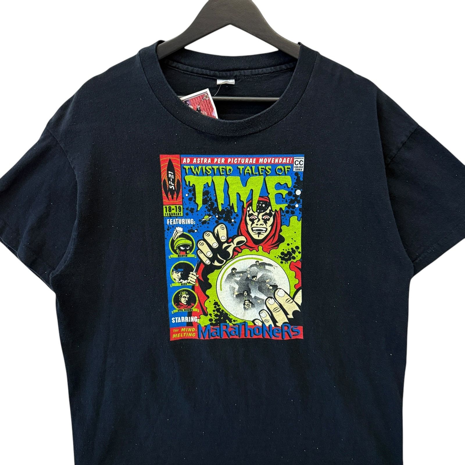 Vintage Vintage Twisted Tales of Time Marathoners Tee Mens Black XL Size US XL / EU 56 / 4 - 2 Thumbnail