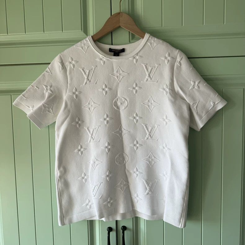 Louis Vuitton Louis Vuitton White Logo Short Sleeve T-Shirt- DMC Size US M / EU 48-50 / 2 - 1 Thumbnail