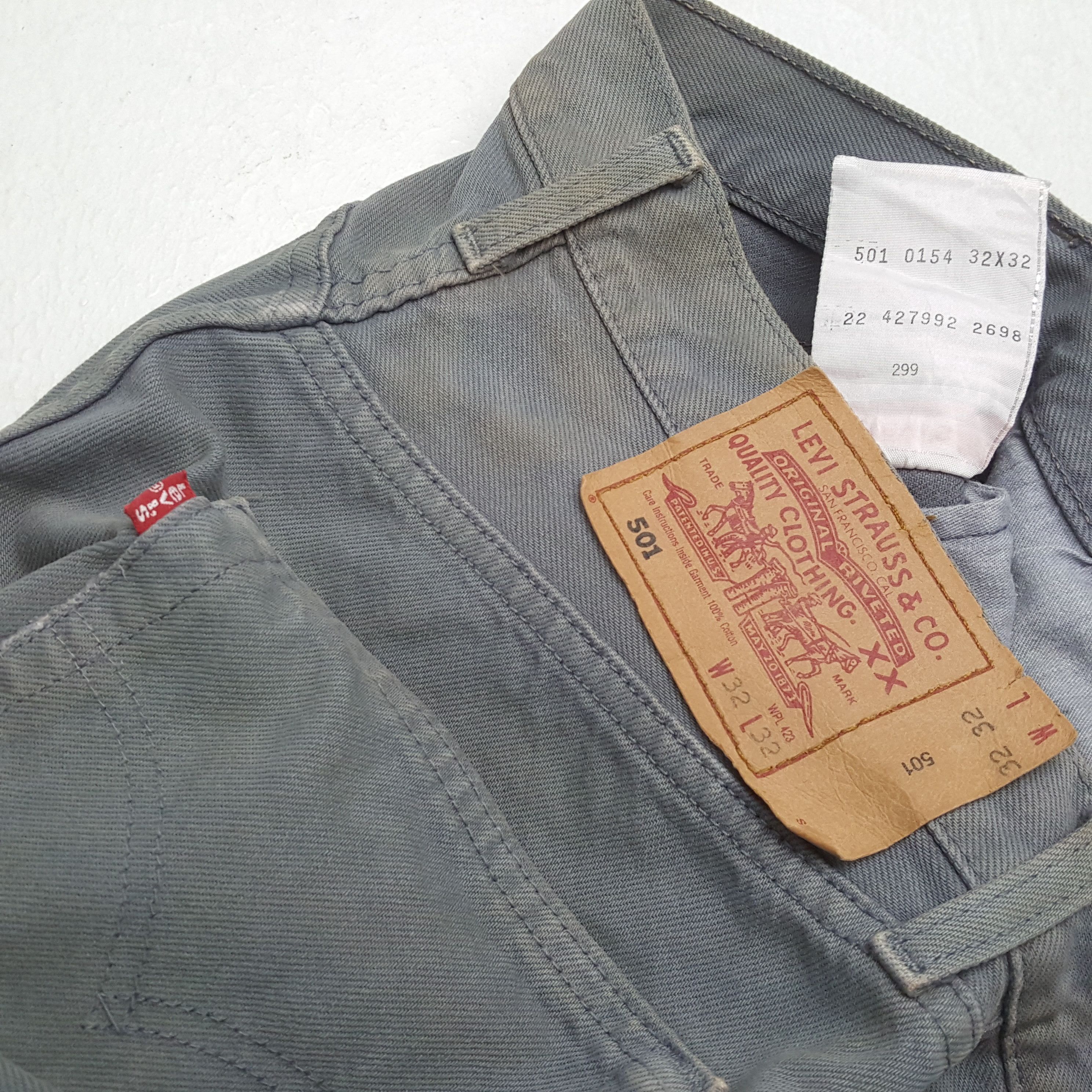 Levi's × Levi's Vintage Clothing × Vintage Vintage LEVI'S 501 American Brand Style Grey Jeans Pants Size US 29 - 14 Thumbnail