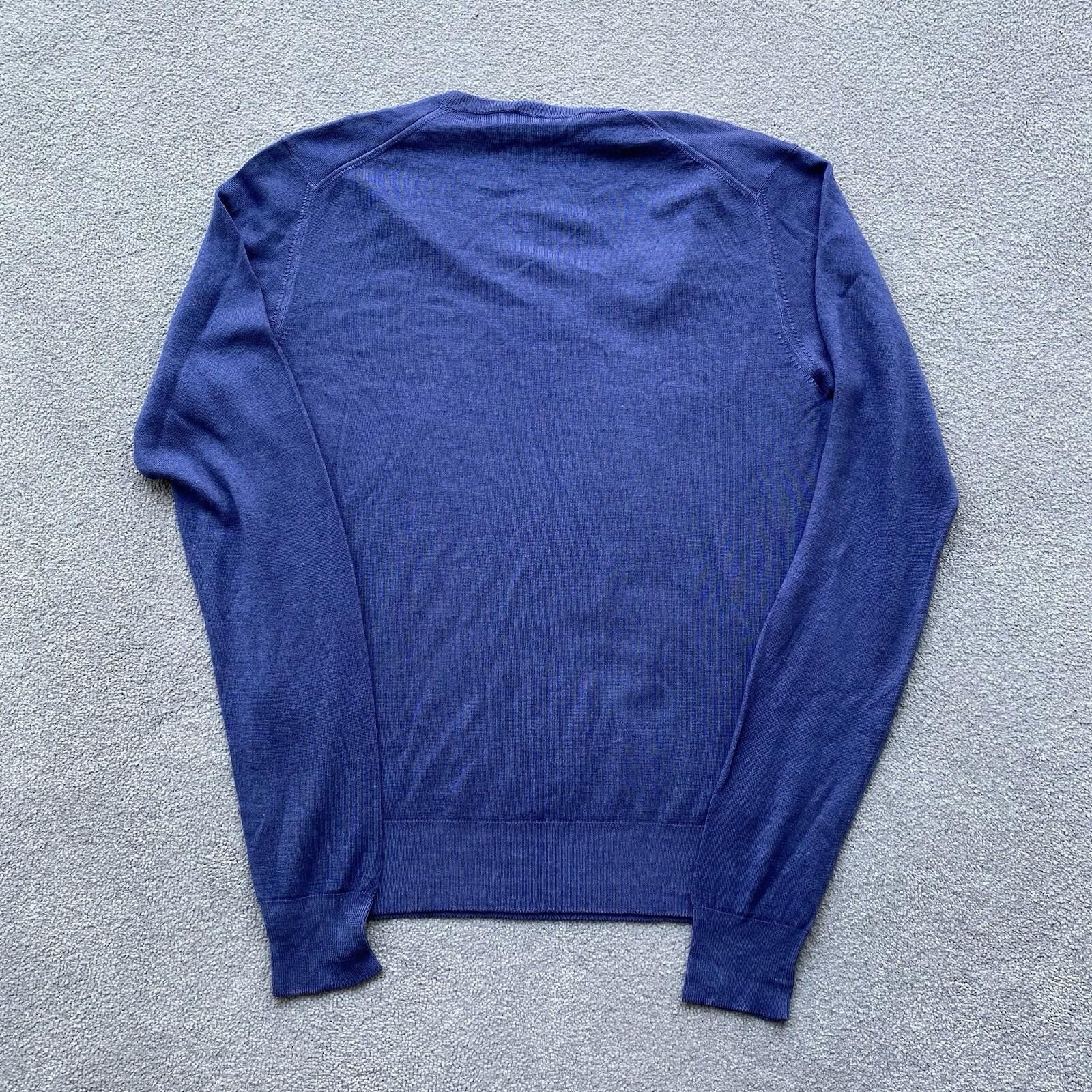 Prada Prada Men’s V Neck Sweater Wool Silk Blend Blue Size 46 Size US S / EU 44-46 / 1 - 3 Thumbnail