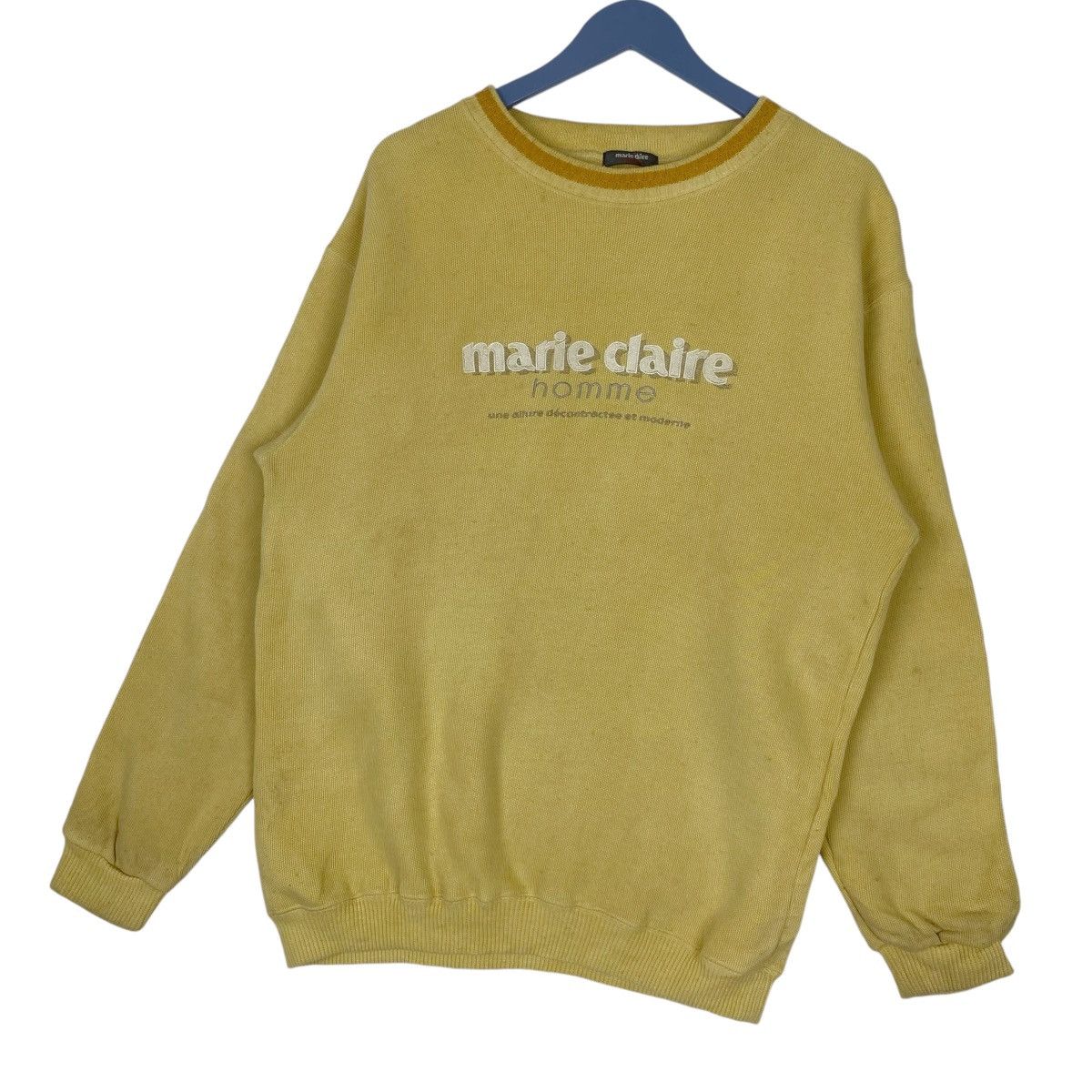 Designer × Vintage Marie Claire Homme Embroidered Sweatshirt Crewneck Pullover Size US L / EU 52-54 / 3 - 3 Thumbnail