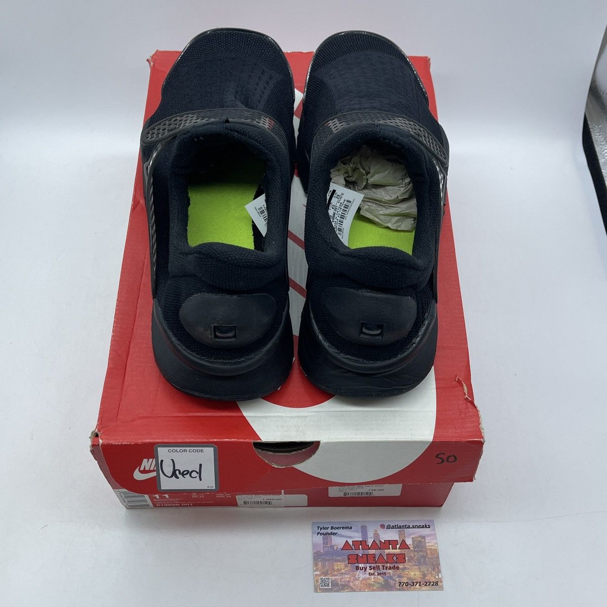 Nike Sock dart triple black Size US 11 / EU 44 - 6 Thumbnail