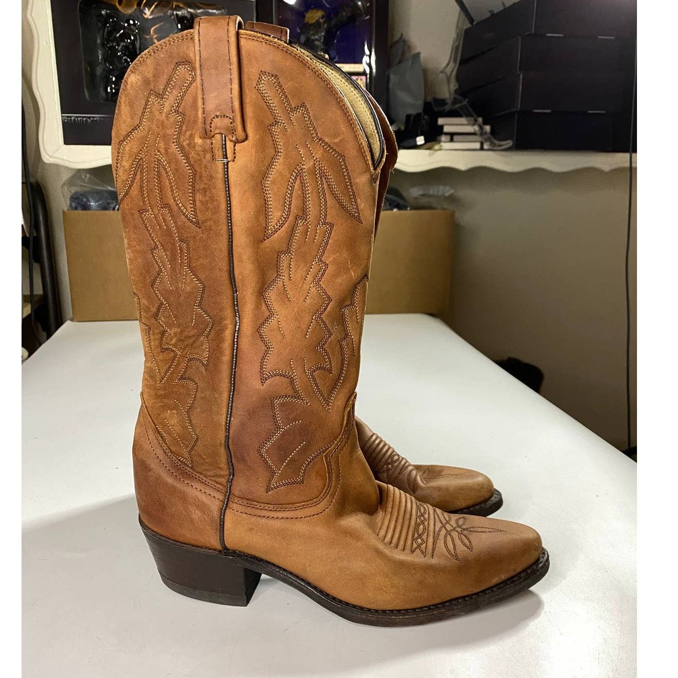 Cowboy Equipment × Dan Post Dan Post Marlboro Leather Western Boots Men's 7.5D Size US 7.5 / EU 40-41 - 3 Thumbnail