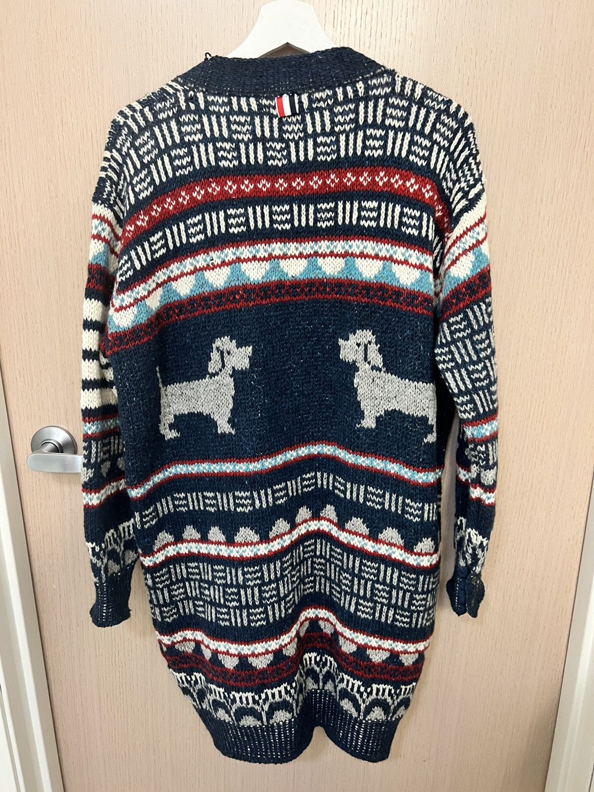Thom Browne Thom Browne Dog Intarsia Fair Isle Knit Cardigan – Size 4 Size US L / EU 52-54 / 3 - 2 Thumbnail