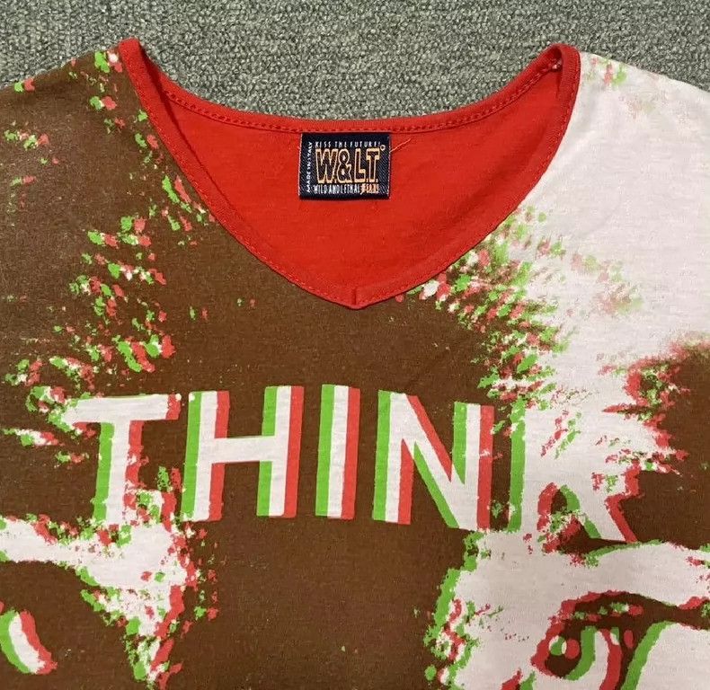 Walter Van Beirendonck walter van beirendonck Bold wolf-patterned V-neck T-shirt Size US L / EU 52-54 / 3 - 7 Thumbnail