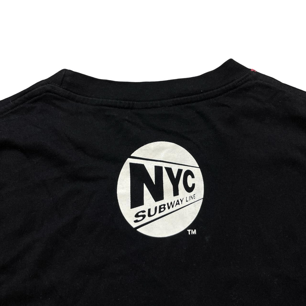 Designer 90s NYC Subway Map Line Black Vintage tee Size US XL / EU 56 / 4 - 5 Thumbnail