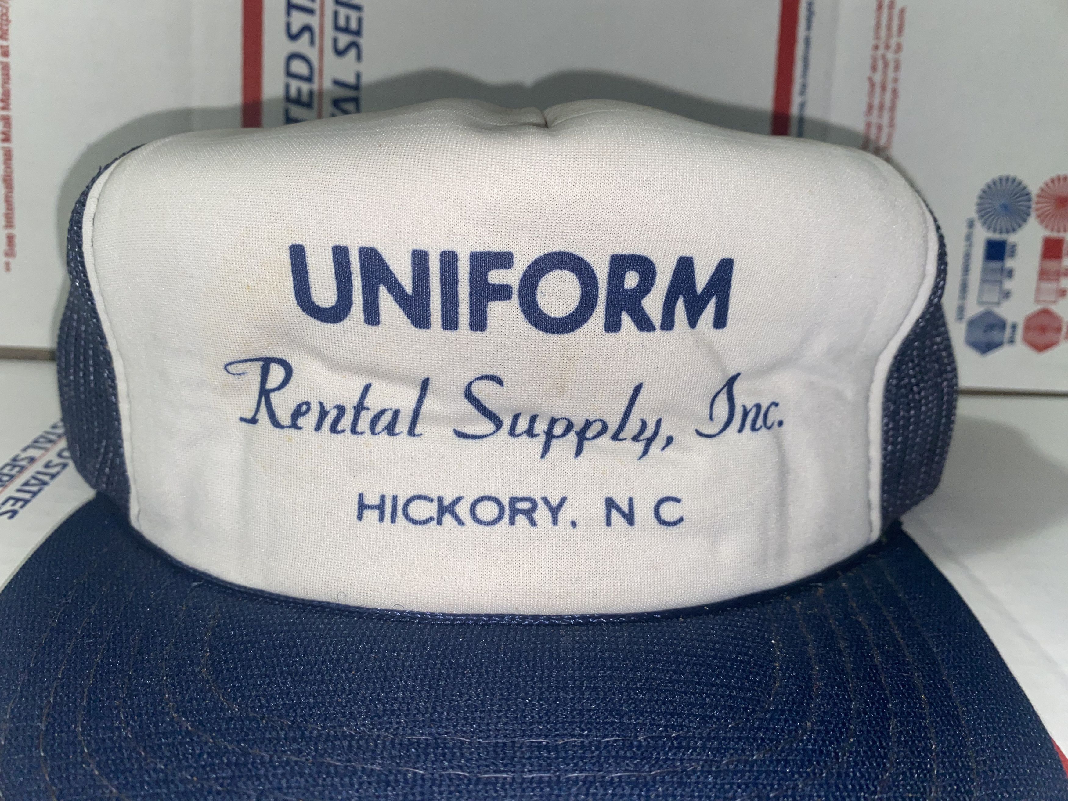 Yupong vintage Yupoong UNIFORM Rental Supply Inc. Trucker hat Cap ! Size ONE SIZE - 3 Thumbnail