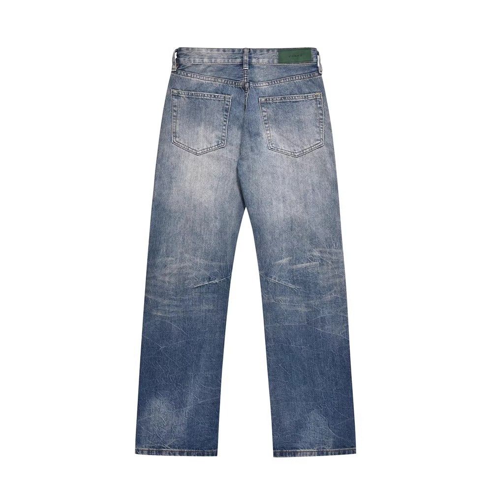 Japanese Brand × Jean Washed loose distressed casual straight-leg ripped jeans Size US 32 / EU 48 - 2 Thumbnail