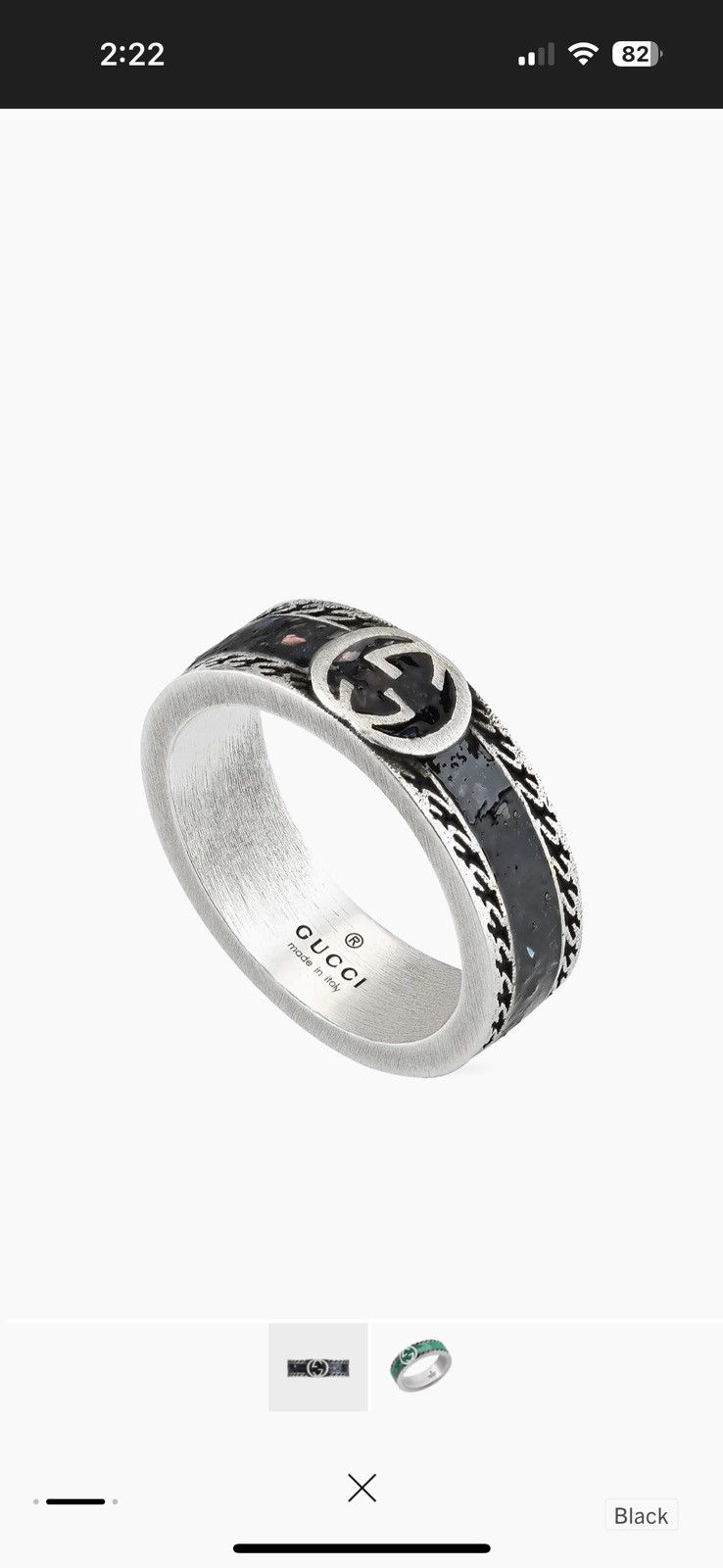 Gucci Gucci Interlocking G Sterling Silver Ring in Sz 9 Size ONE SIZE - 1 Thumbnail