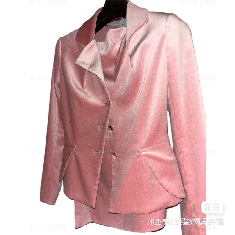 Vivienne Westwood Vivienne Westwood Pink velvet jacket coat Size S / US 4 / IT 40 - 4 Thumbnail