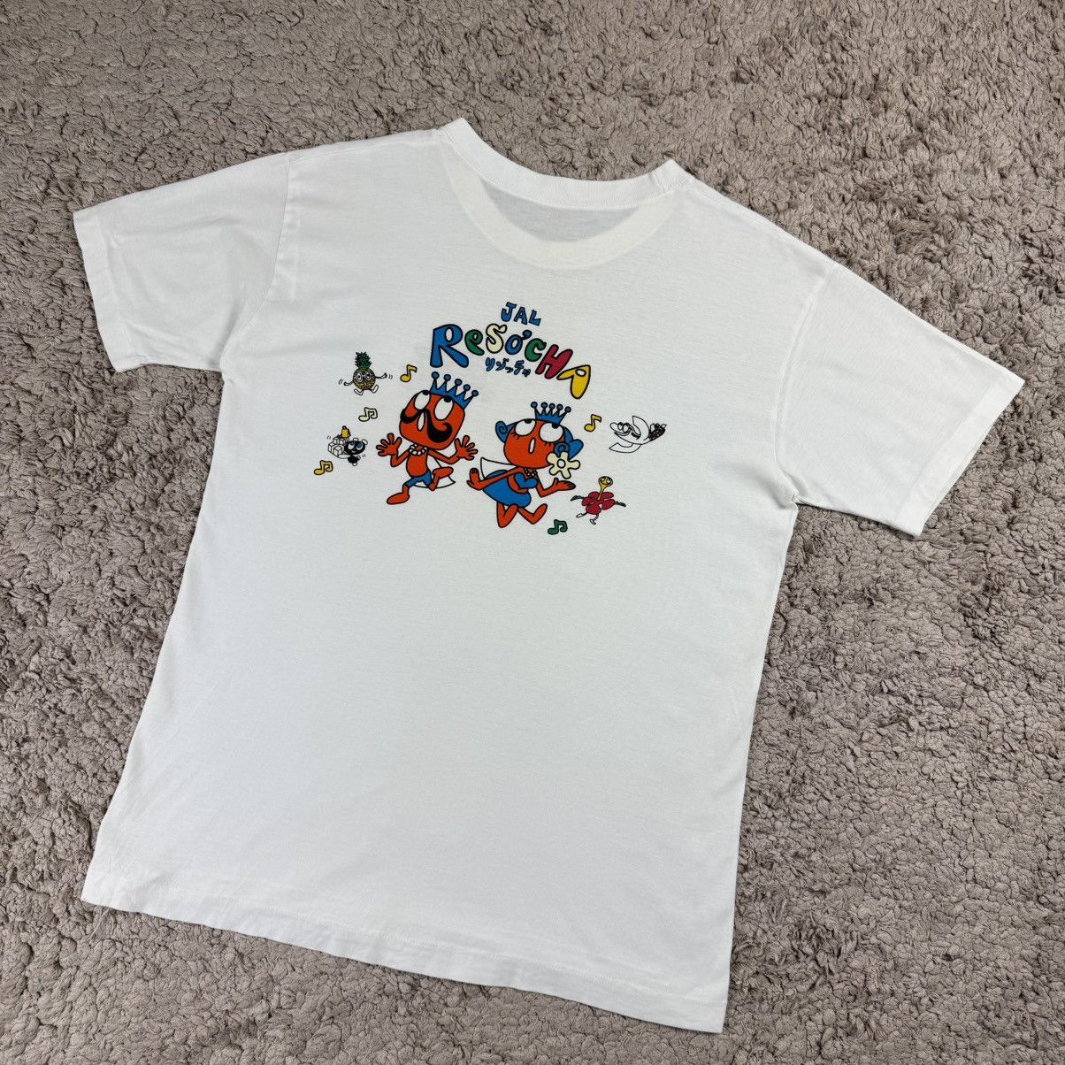 Japanese Brand Vintage 90s JAL Reso'cha Promotional T-shirt Size US M / EU 48-50 / 2 - 4 Thumbnail