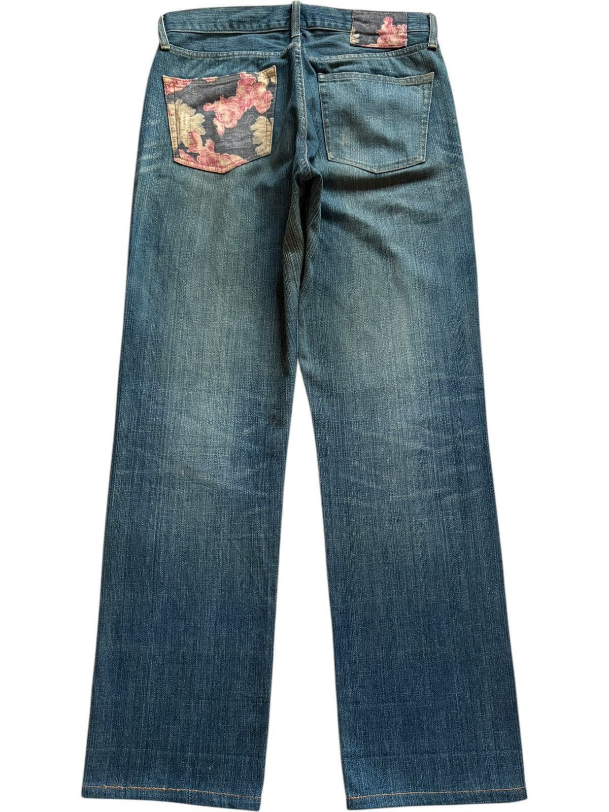 Japanese Brand Vintage Japanese Brand Mud Wash Sashiko Patched Baggy Jeans Size US 33 - 2 Thumbnail