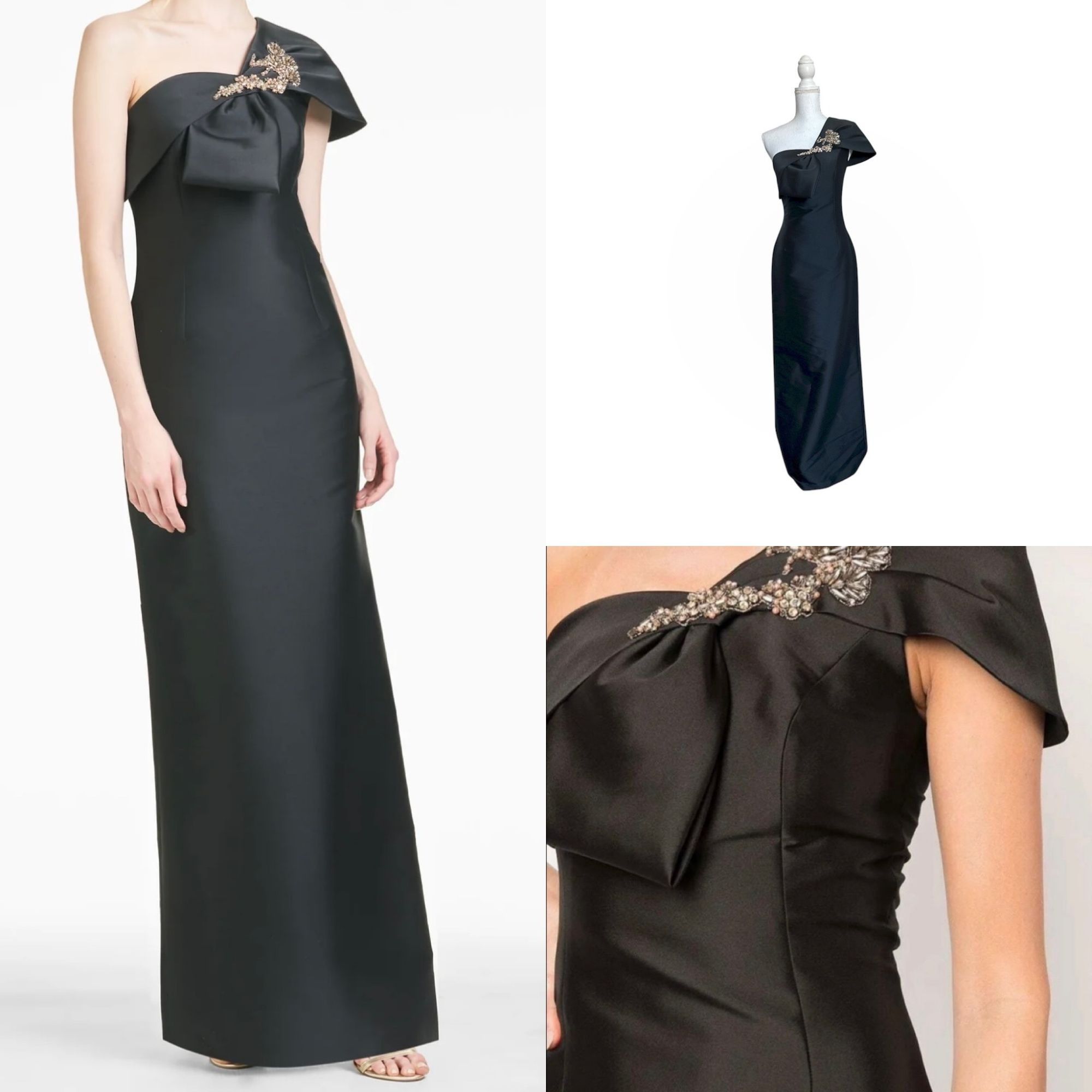 Sachin & Babi SACHIN & BABI Ines Column Gown Dress Size 4 Black Maxi Floor Size S / US 4 / IT 40 - 1 Thumbnail