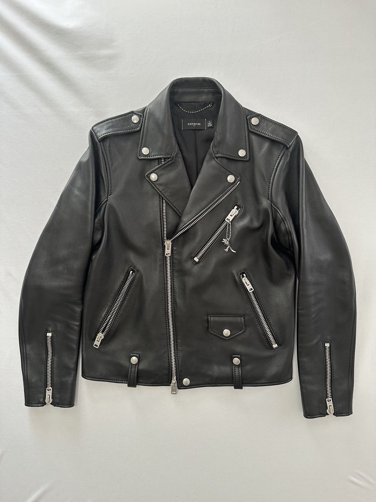 Coach Coach Leather Biker Jacket Black Size US S / EU 44-46 / 1 - 1 Thumbnail