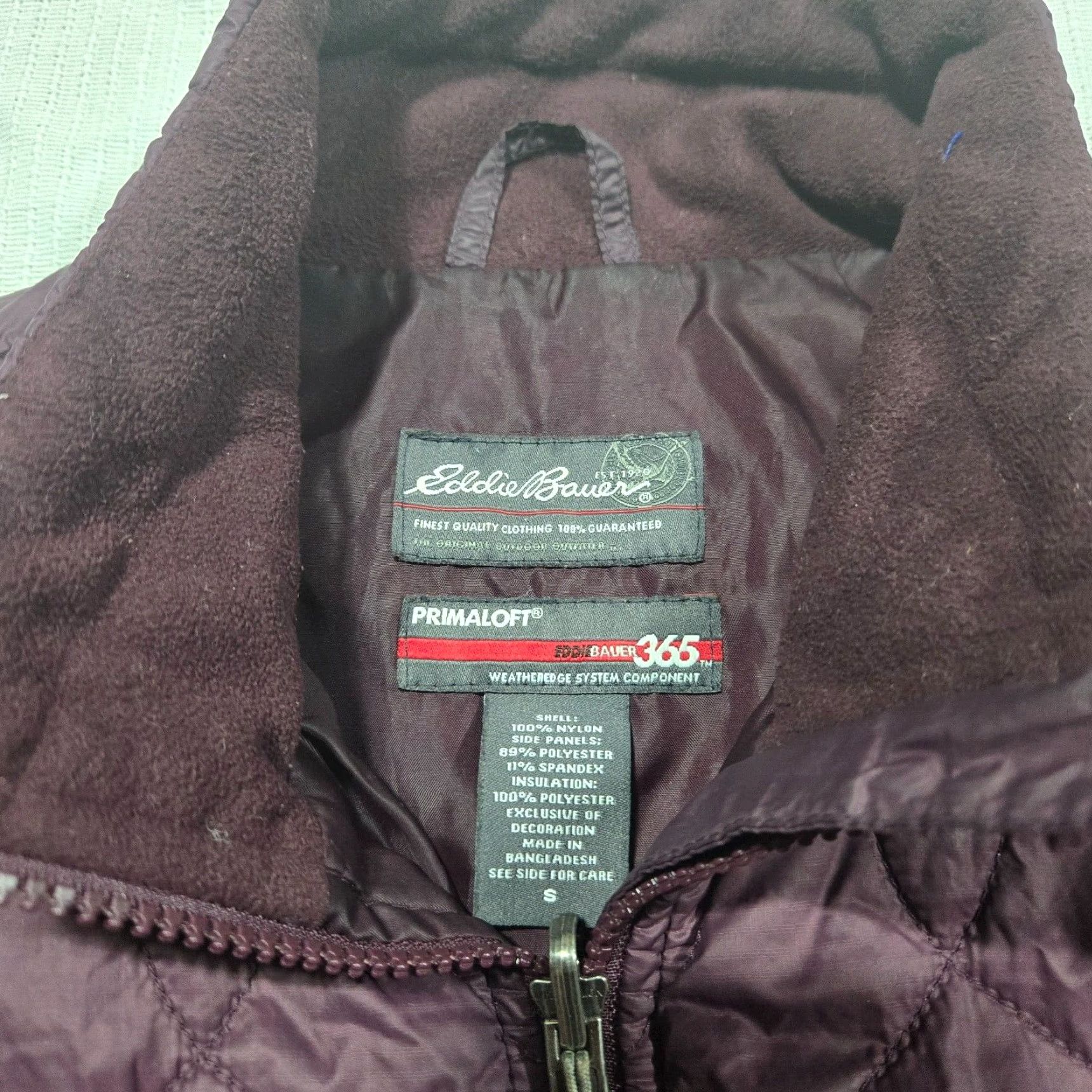 Eddie Bauer Eddie Bauer Primaloft 365 Jacket Coat Full Zip Burgundy Pockets Womens Small Size S / US 4 / IT 40 - 2 Thumbnail