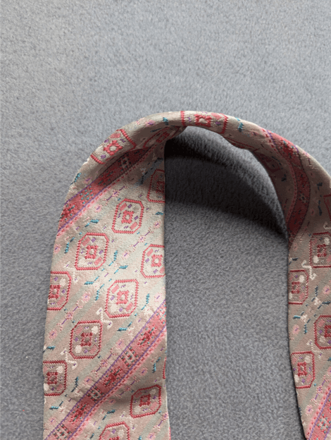 Lanvin Vintage LANVIN Paris Silk Tie pink clay pattern Size ONE SIZE - 5 Thumbnail