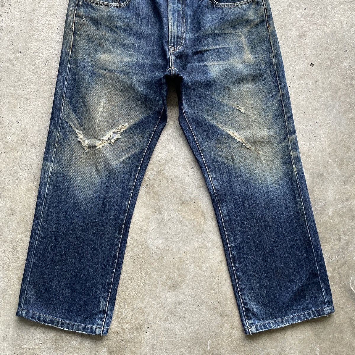 Japanese Brand Vintage Rusty Japanese Distressed Denim Jeans Pants W33 Size US 33 - 4 Thumbnail