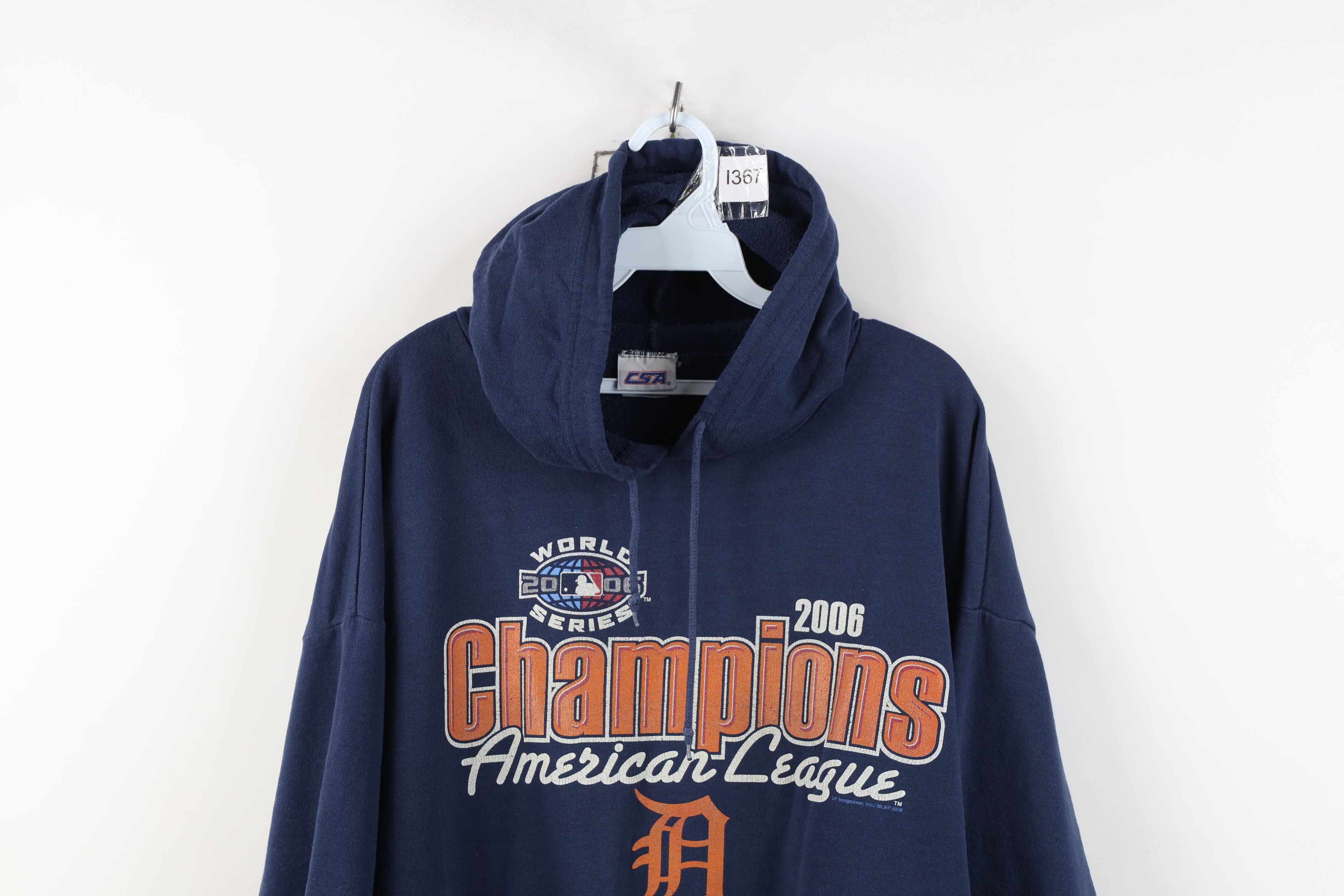 Vintage Vintage World Series Detroit Tigers Baseball Hoodie Blue Size US XL / EU 56 / 4 - 2 Thumbnail