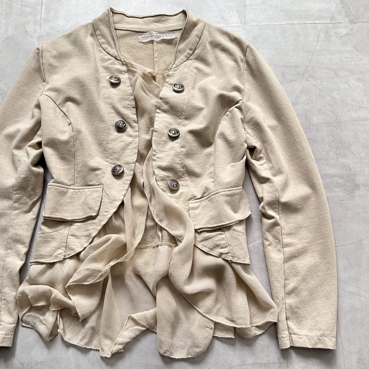 Hysteric Glamour × Undercover 00s Napoleon Military Jacket Mesh YSL LGB PPFM Vibe Size S / US 4 / IT 40 - 2 Thumbnail