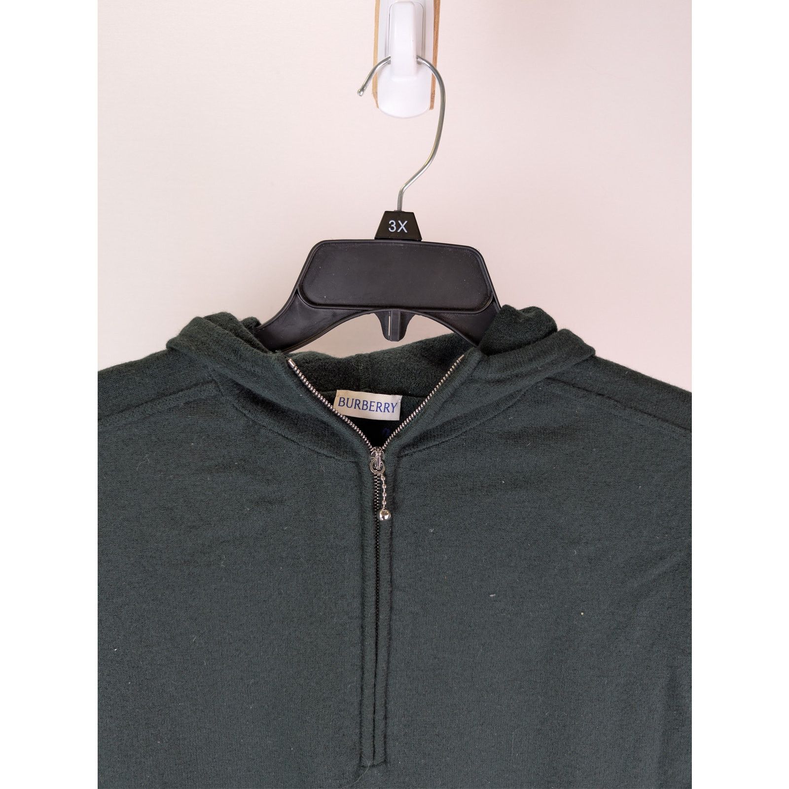 Burberry o1rshd1 CC20 Wool half-zip sweater Hoodie in a green Size US M / EU 48-50 / 2 - 7 Thumbnail