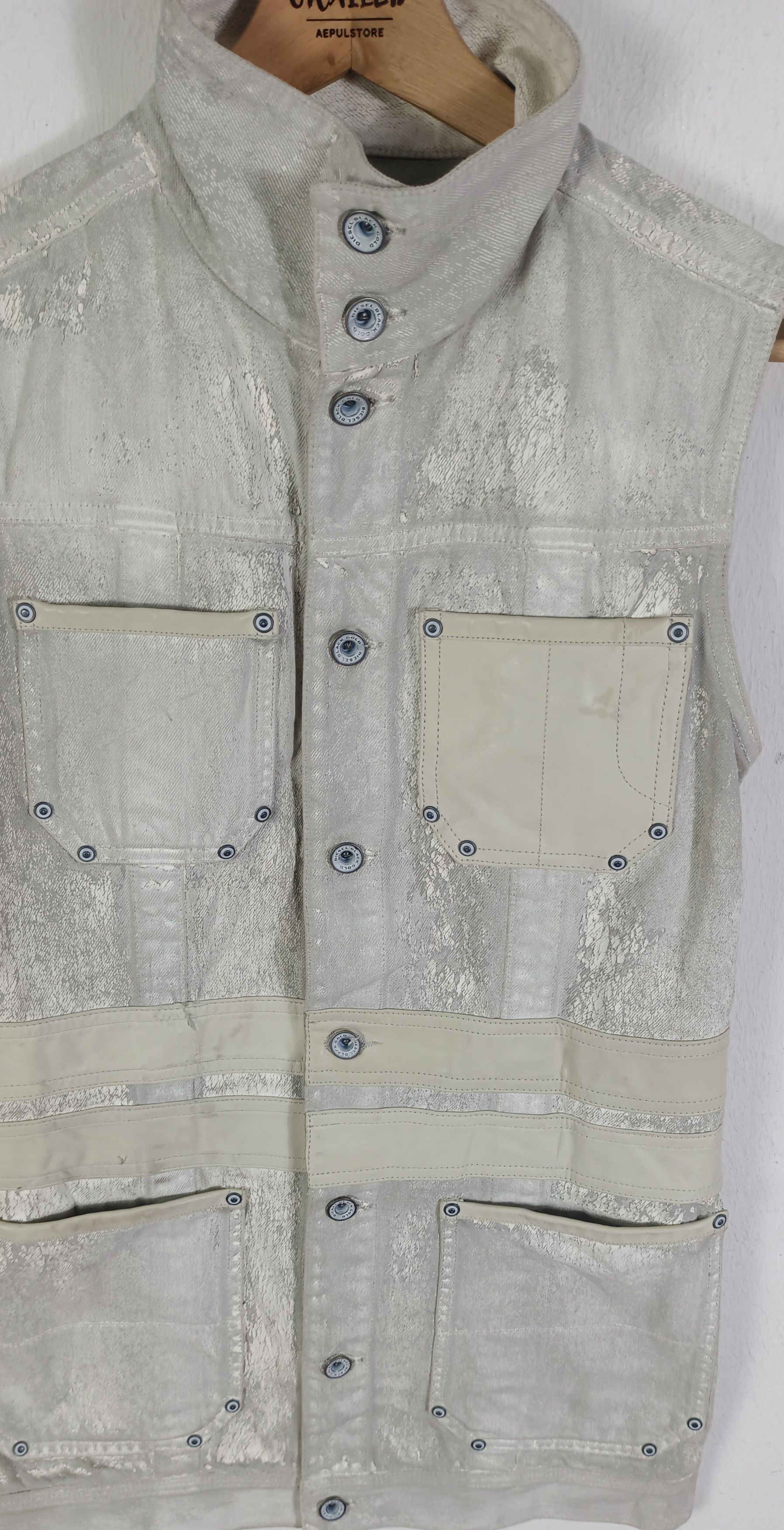 Diesel × Diesel Black Gold Diesel Black Gold Cow Leather Vest Jacket Size US S / EU 44-46 / 1 - 3 Thumbnail
