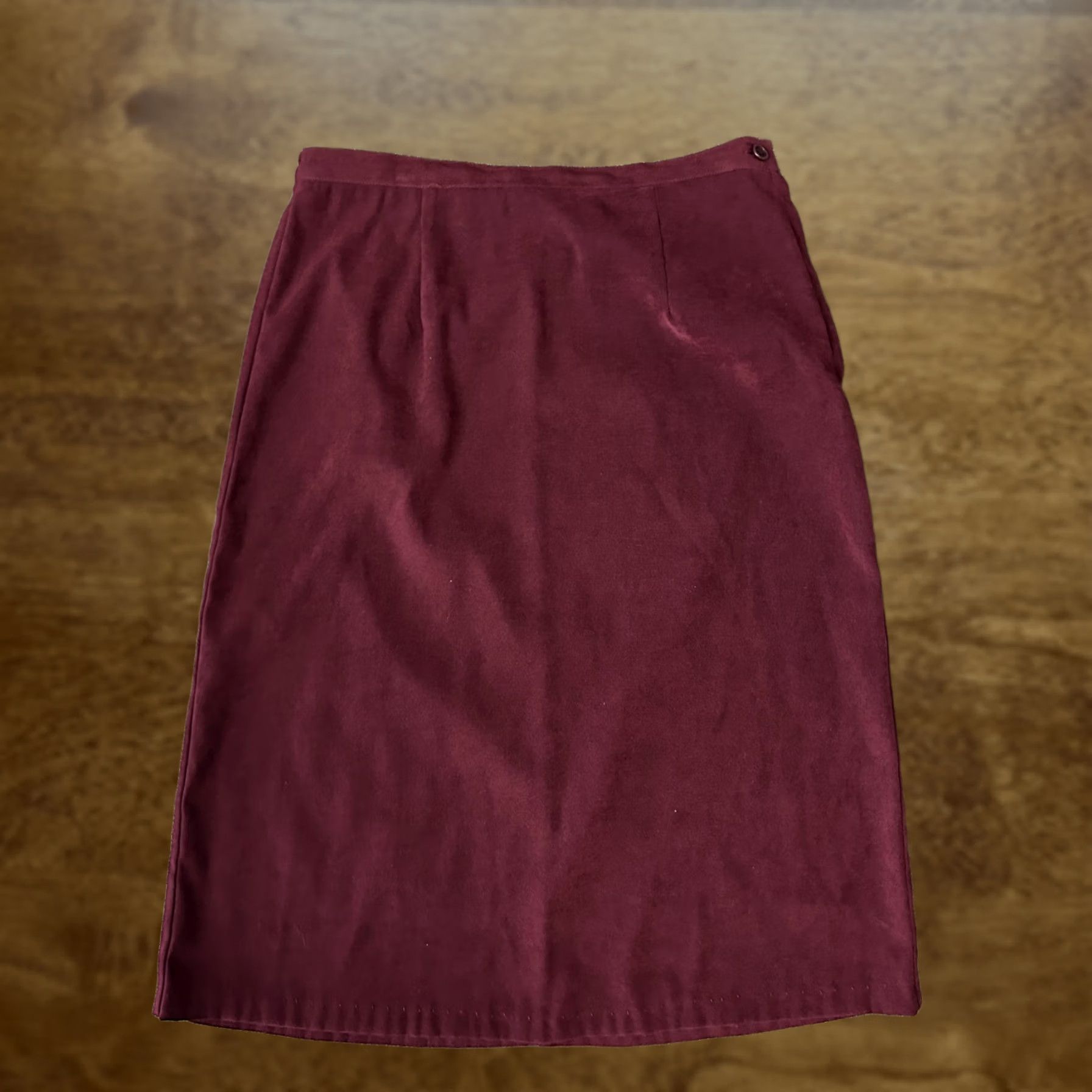 Vintage Robyne Raune Skirt Womens 10 Red Midi Pencil Stretch Cotton Blend Career Office Regular Size 32" / US 10 / IT 46 - 1 Thumbnail