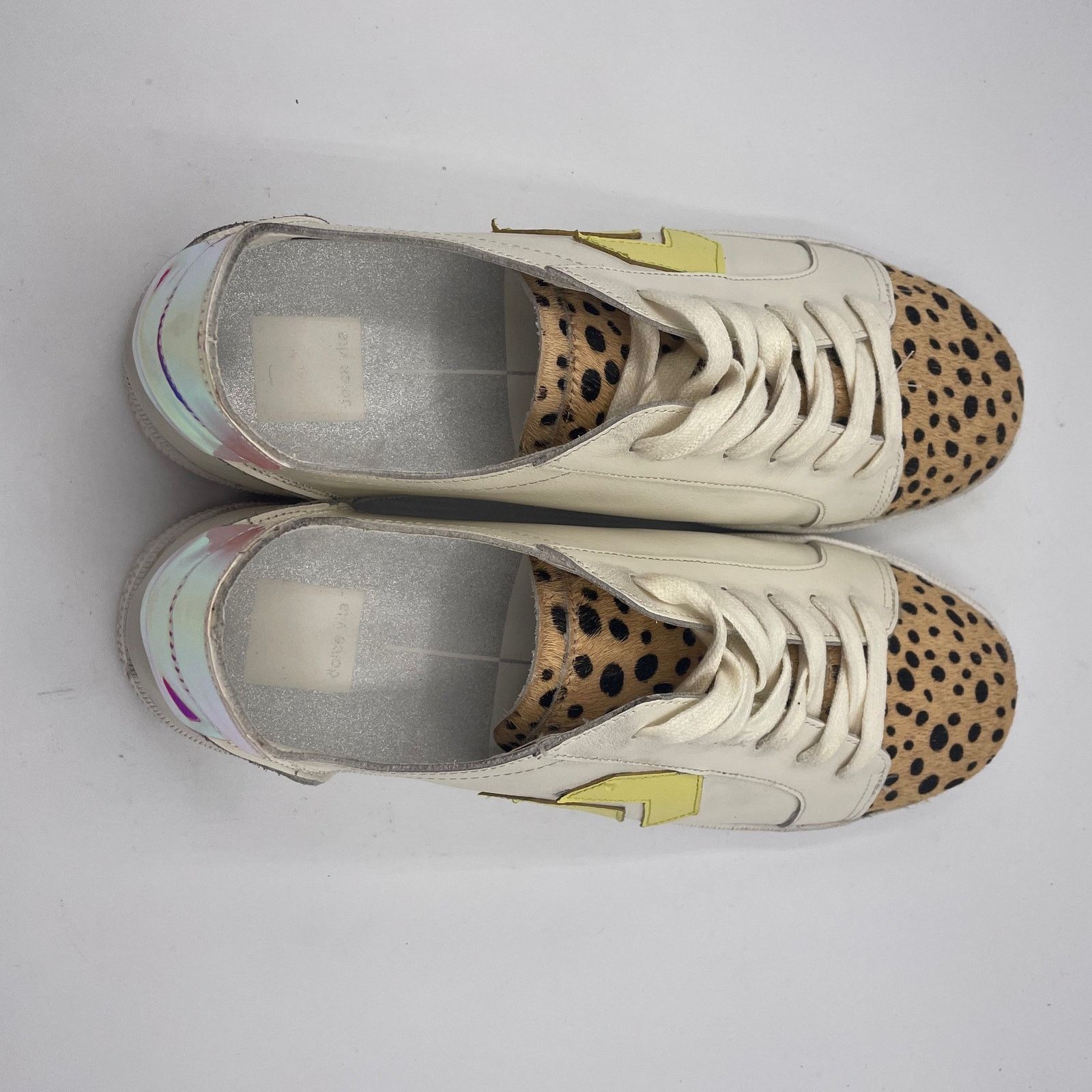 Other Dolce Vita Zaga Leather Trainers Shoes Fur White Womens 9.5 Size US 9.5 / IT 39.5 - 7 Thumbnail