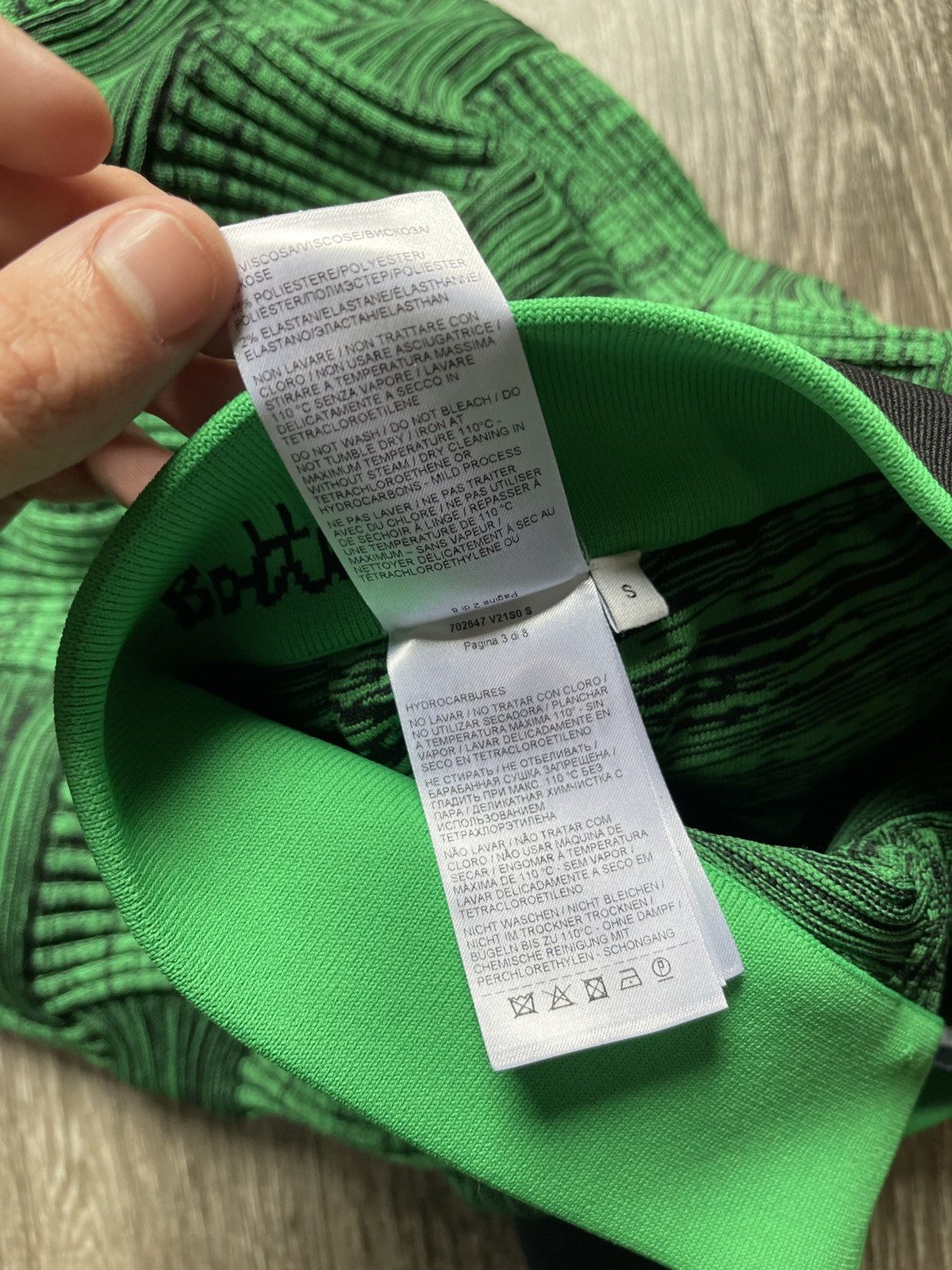 Bottega Veneta Bottega Veneta Intrecciato Mouliné Green Wavy Pants Size US 31 - 15 Thumbnail