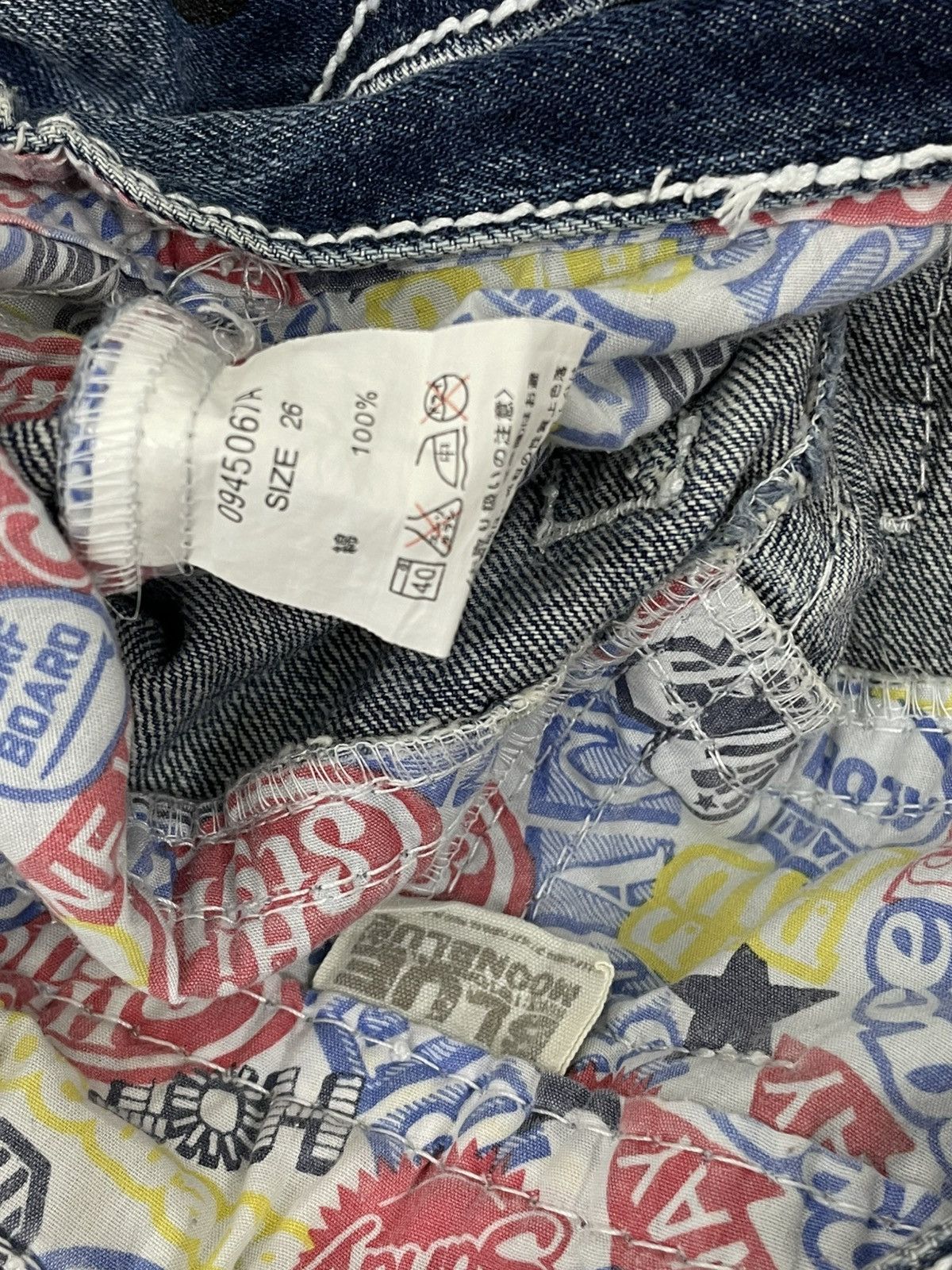 Japanese Brand Vintage 1990s Japan Designer Blue Moon Blue Surf Girl Denim Size US 29 - 12 Thumbnail