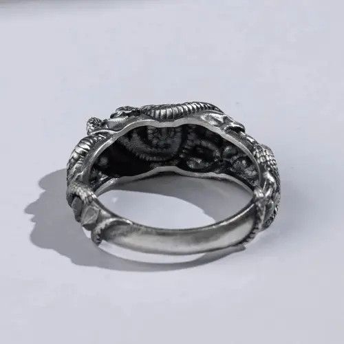 Other Punk Rose Skeleton Double Headed Snake Ring (Size 7-13) Size ONE SIZE - 5 Thumbnail