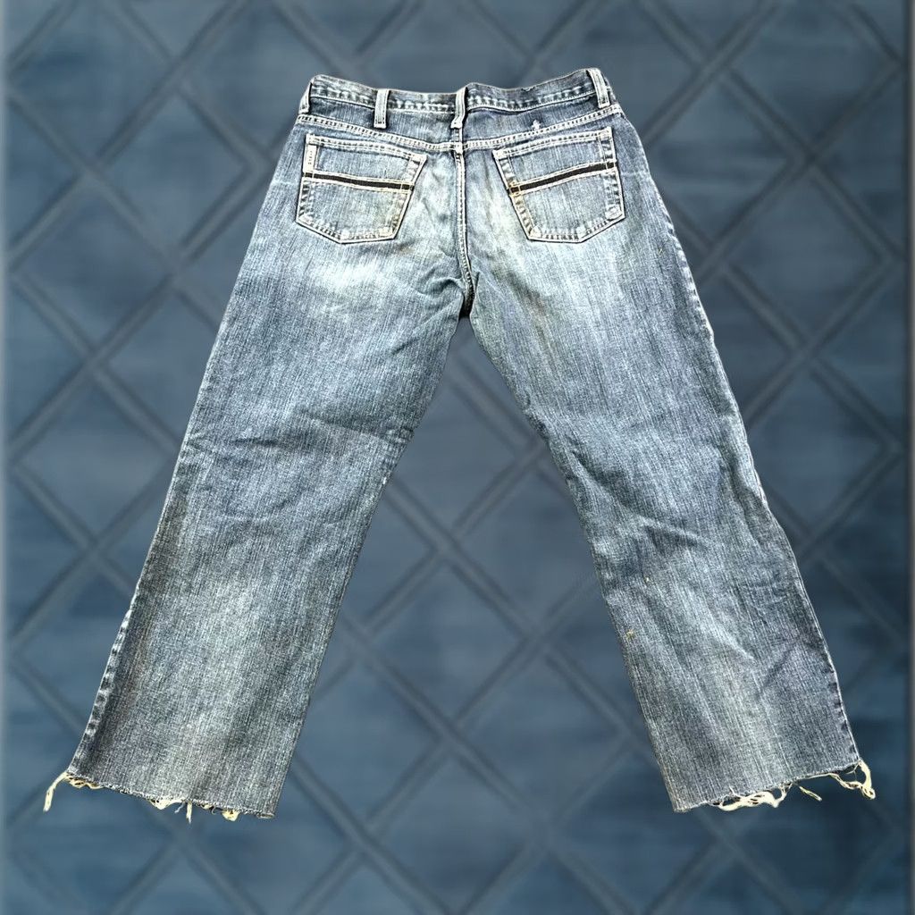 Denime Cinch Jeans Mens 34x34 Blue Denim Distressed Raw Hem Straight Whiskering Grunge Jeans Mens Blue 34x34 Grunge Distressed Denim Size US 34 / EU 50 - 1 Thumbnail