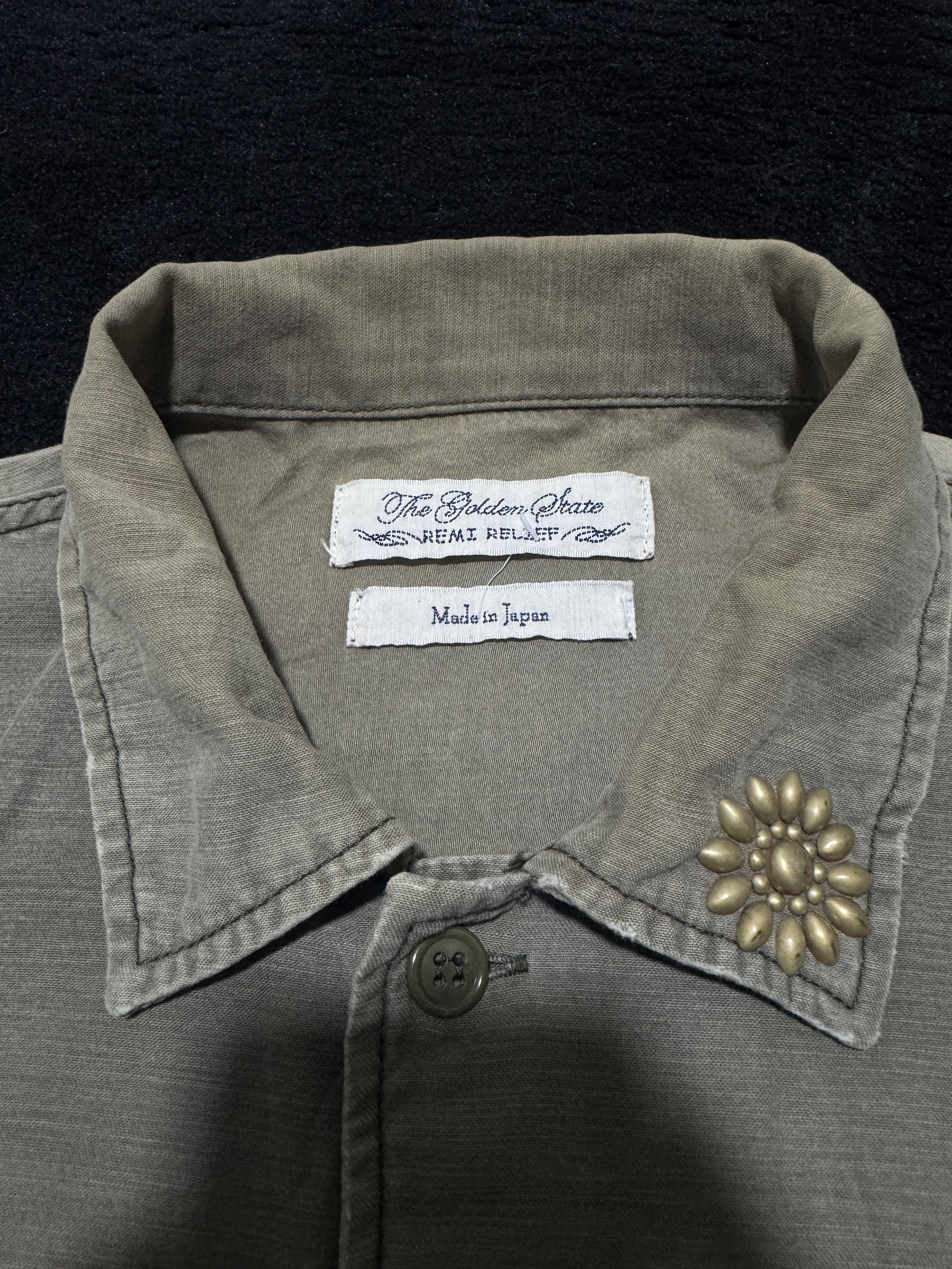 Remi Relief Remi Relief Army Military Embroidered Shirt Sun Faded Size US M / EU 48-50 / 2 - 2 Thumbnail