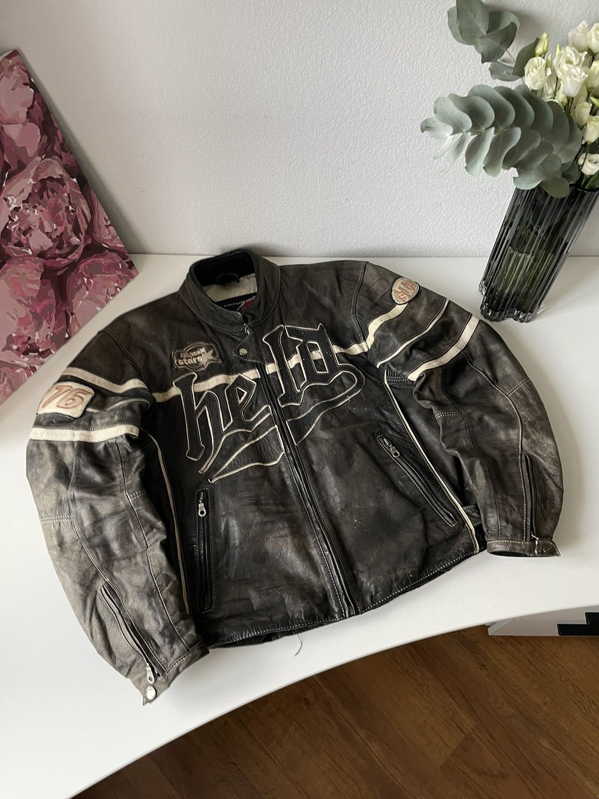 Vintage Vintage Held Racing Leather Jacket Punk Faded Brown Moto Y2K Size US XL / EU 56 / 4 - 1 Thumbnail