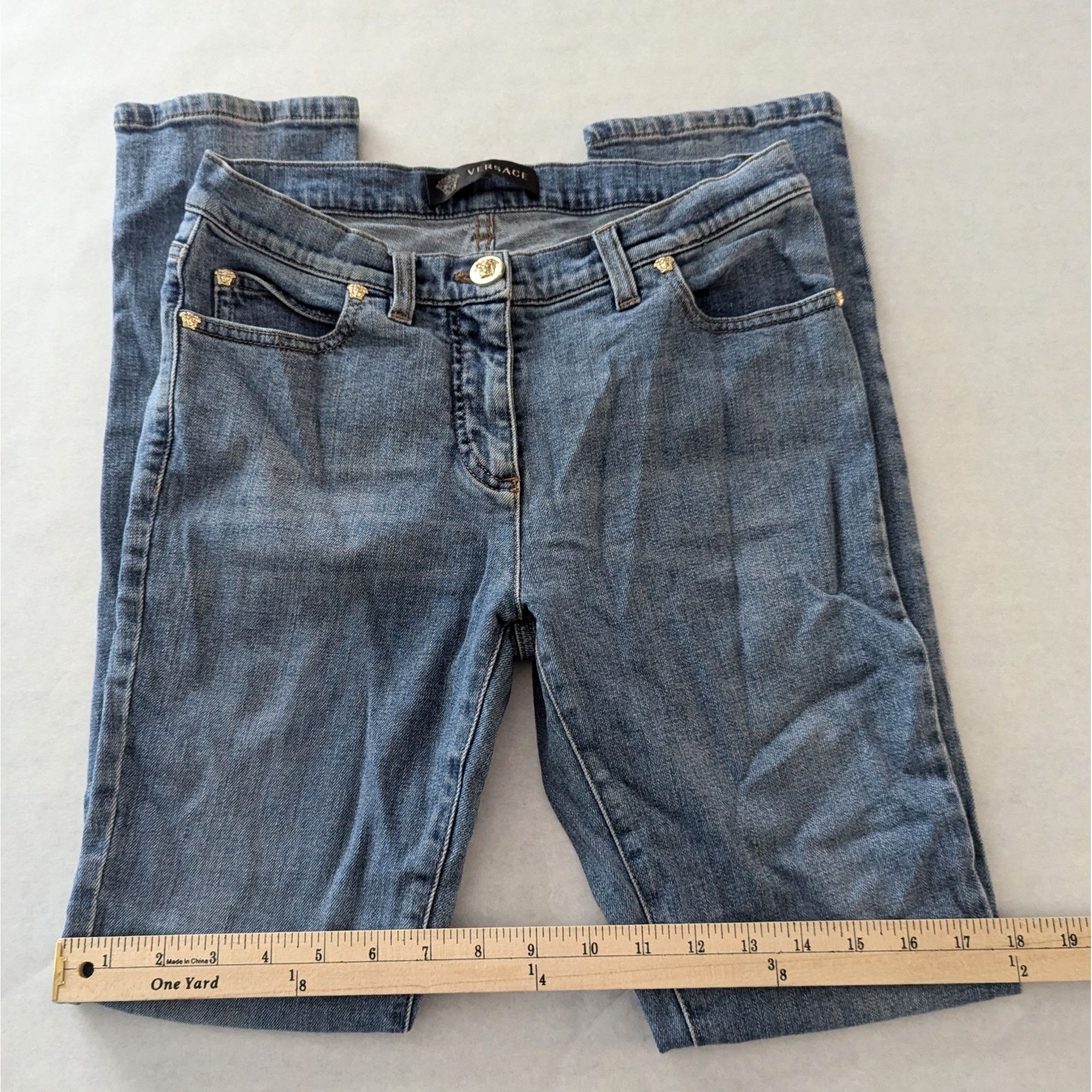 Versace Versace Women's Embroidered Jeans 28 Authentic Made In Italy Size 28" / US 6 / IT 42 - 17 Thumbnail