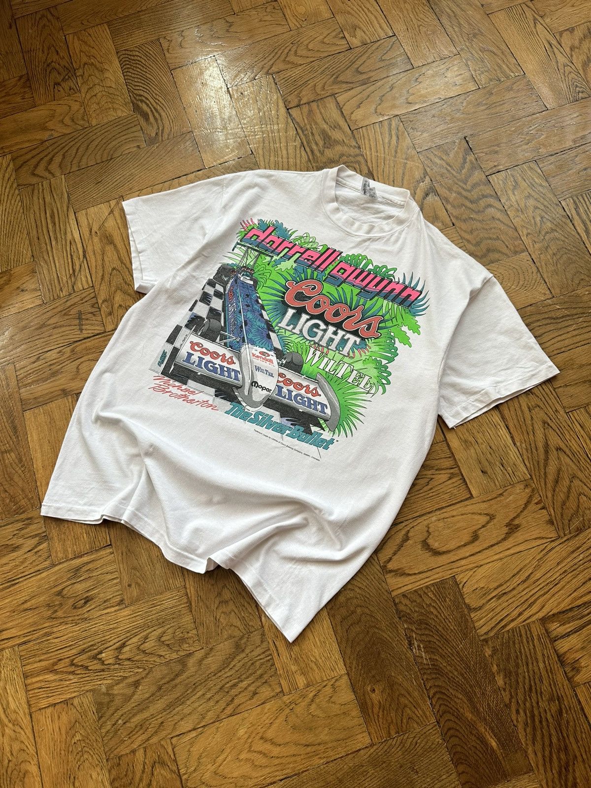 Vintage Darrell Gwynn Coors Light 90’s racing tee Size US L / EU 52-54 / 3 - 1 Thumbnail