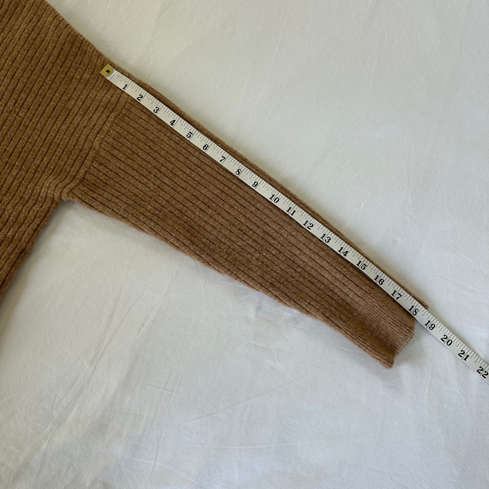 Madewell Madewell Cameron Ribbed Cropped Wool Alpaca Cardigan Camel M Size M / US 6-8 / IT 42-44 - 7 Thumbnail