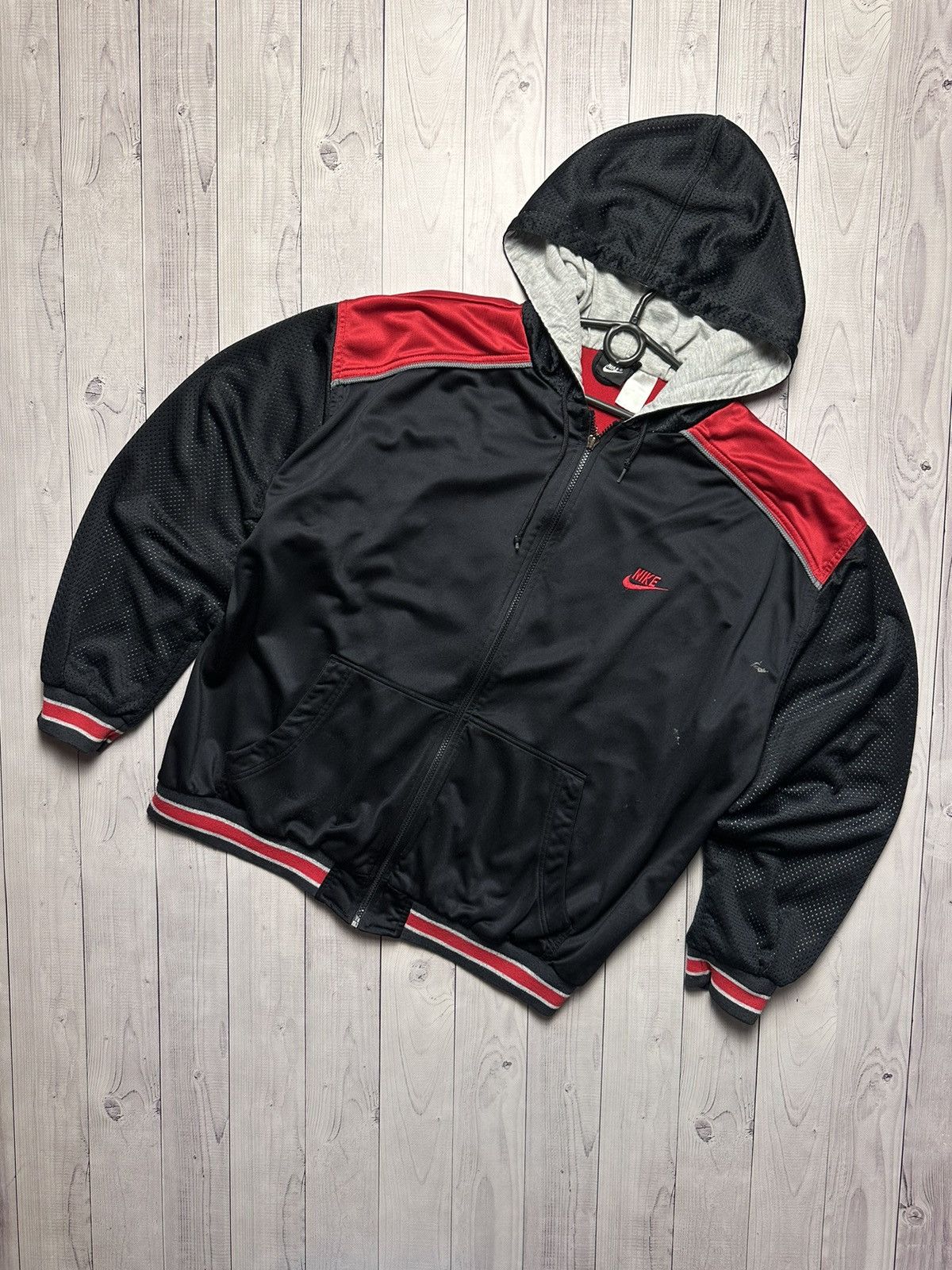 Nike × Vintage Vintage Nike Basketball track jacket size XL distressed Size US XL / EU 56 / 4 - 2 Thumbnail