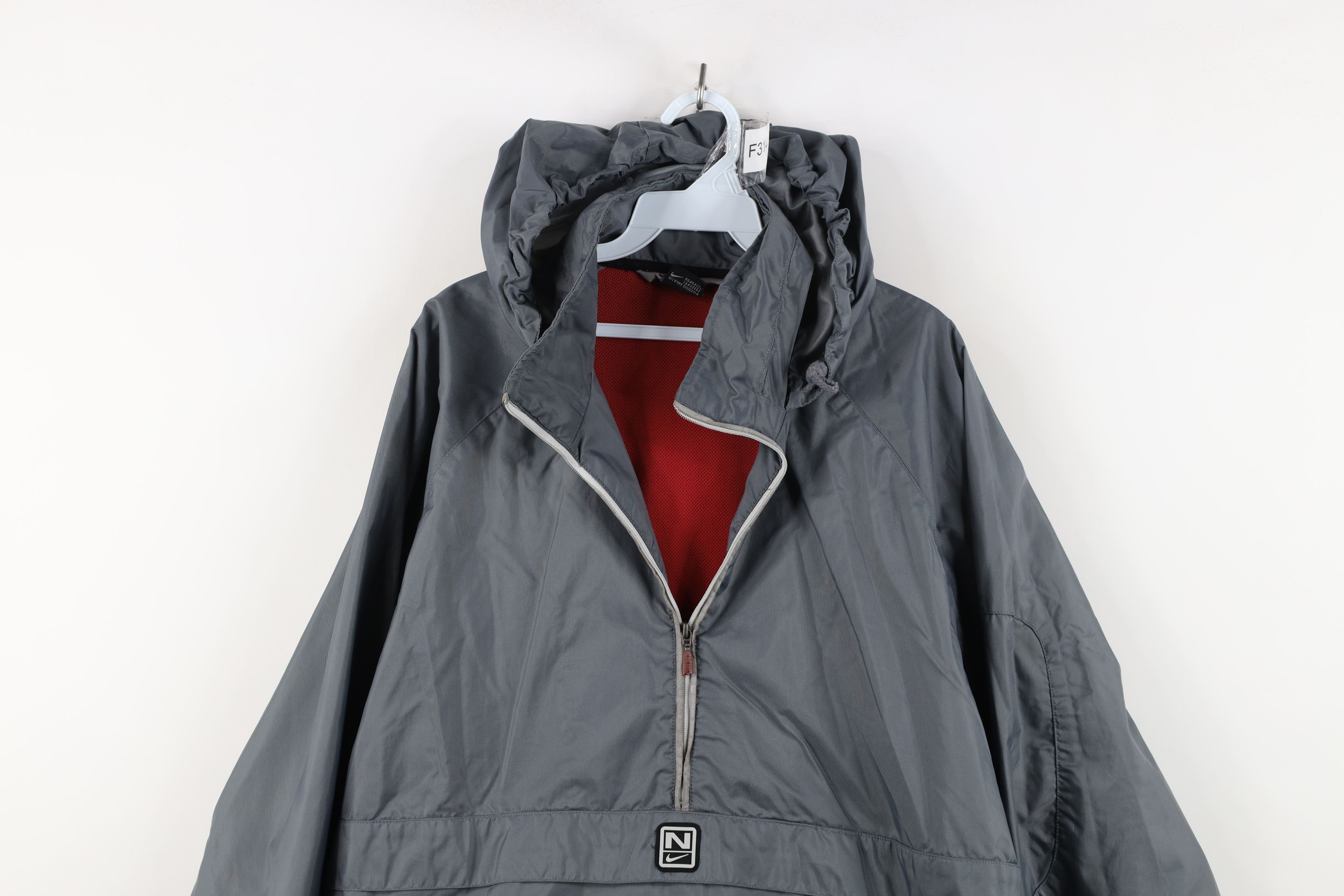 Nike Vintage 90s Y2K Nike Swoosh Reflective Anorak Jacket Gray Size US L / EU 52-54 / 3 - 2 Thumbnail
