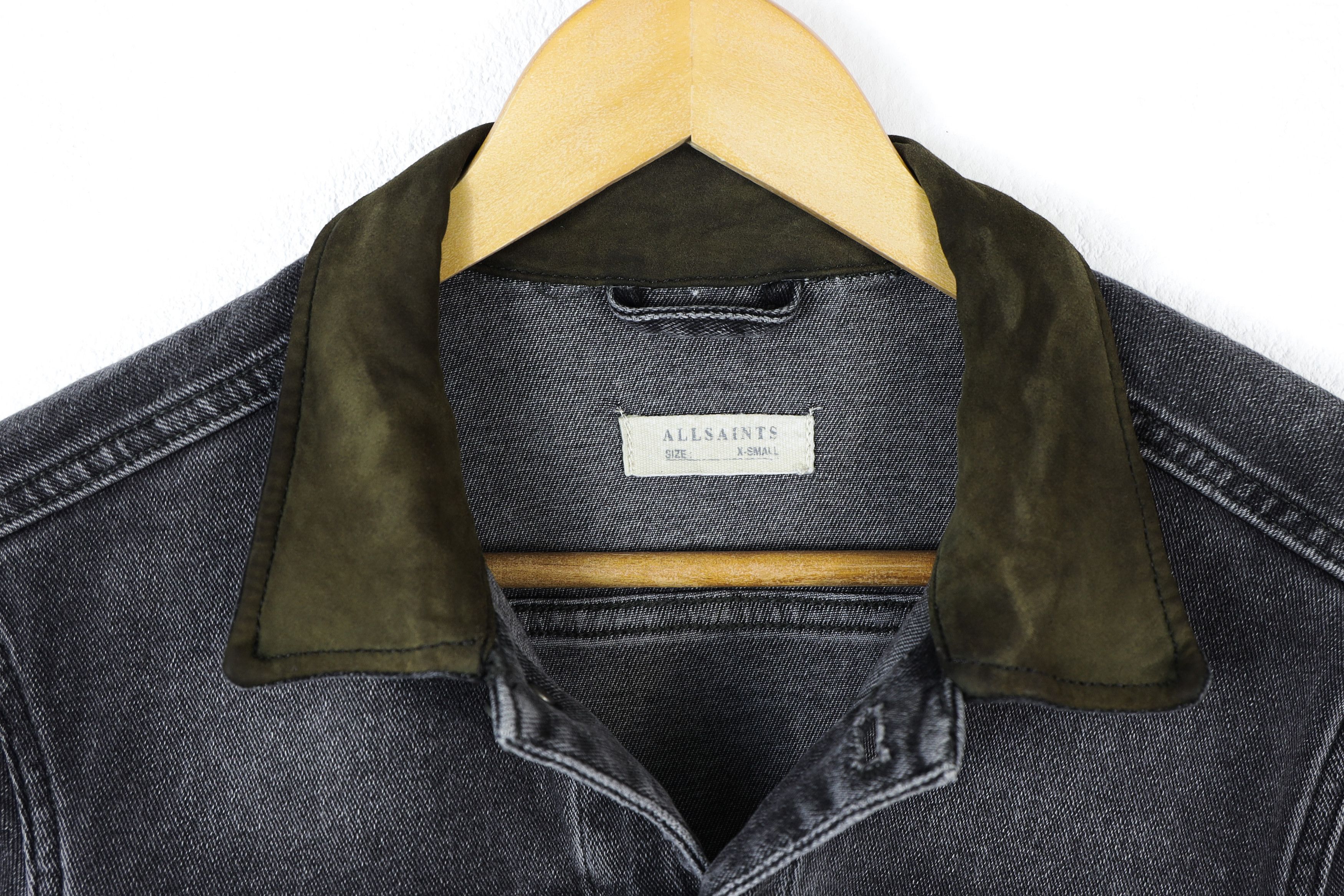 Allsaints Allsaints Jeans Track Suede Collar Creagan Denim Jacket Size US XS / EU 42 / 0 - 5 Thumbnail