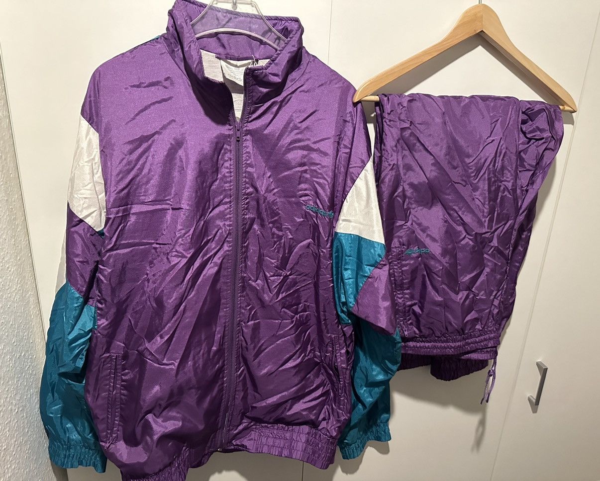 image of Adidas Trainingsanzug Size XL Vintage Tracksuit Retro in Pink, Men's