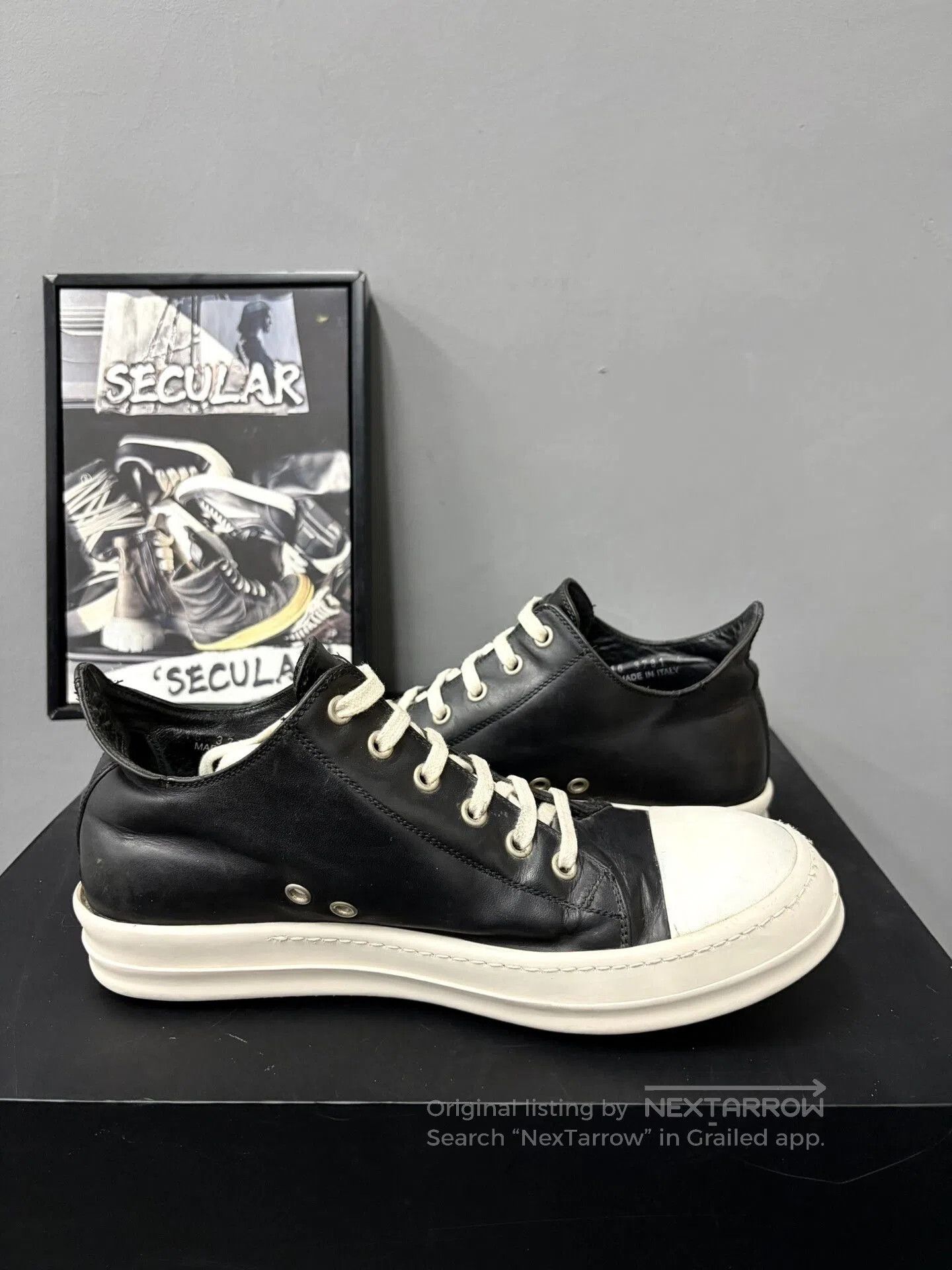 Rick Owens Rick Owens 16SS Men's Black White Low. Size US 7.5 / EU 40-41 - 6 Thumbnail
