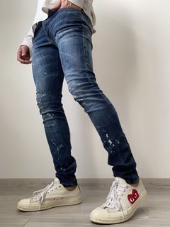 AMIRI paint-splatter skinny jeans – TOPDROP-NEWYORK