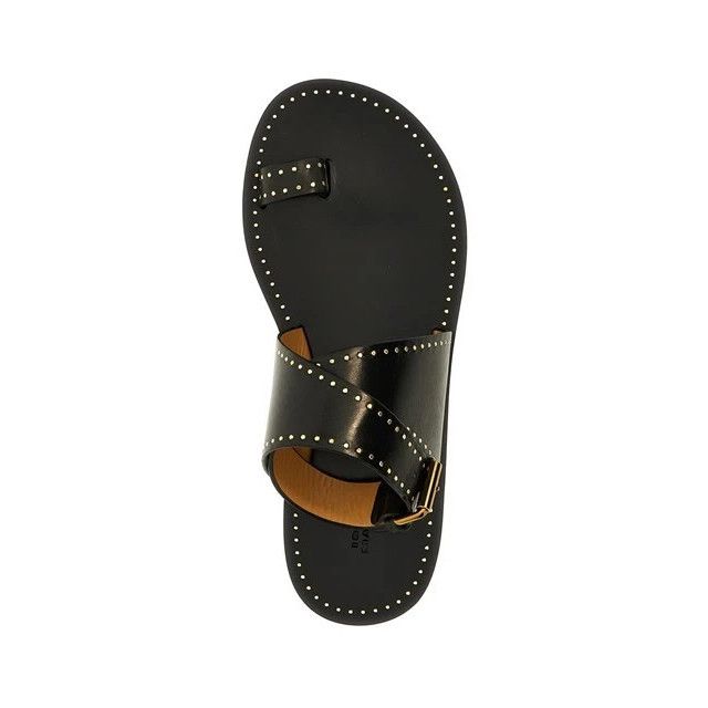 Isabel Marant ISABEL MARANT Jools Studded Strappy Black Leather Flat Sanda Size US 6 / IT 36 - 4 Thumbnail