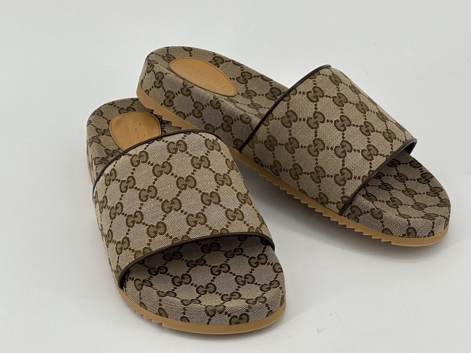 Gucci New Gucci Silde Men's GG Canvas Size-EU-47/US-14/UK-13 Size US 14 / EU 47 - 3 Thumbnail