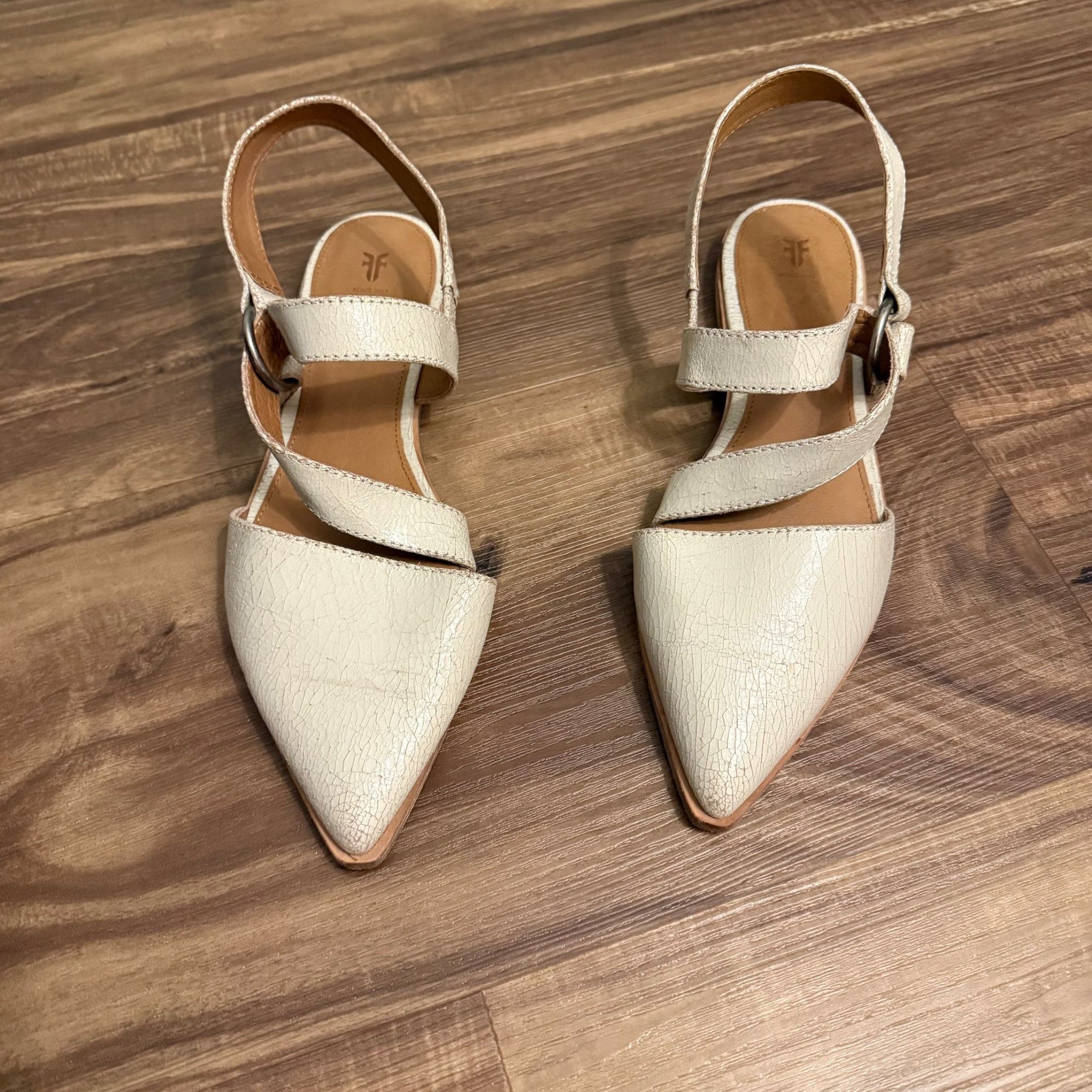 Other Frye Kenzie Strappy Harness Flat In Off White Sz 10 Size US 10 / IT 40 - 2 Thumbnail