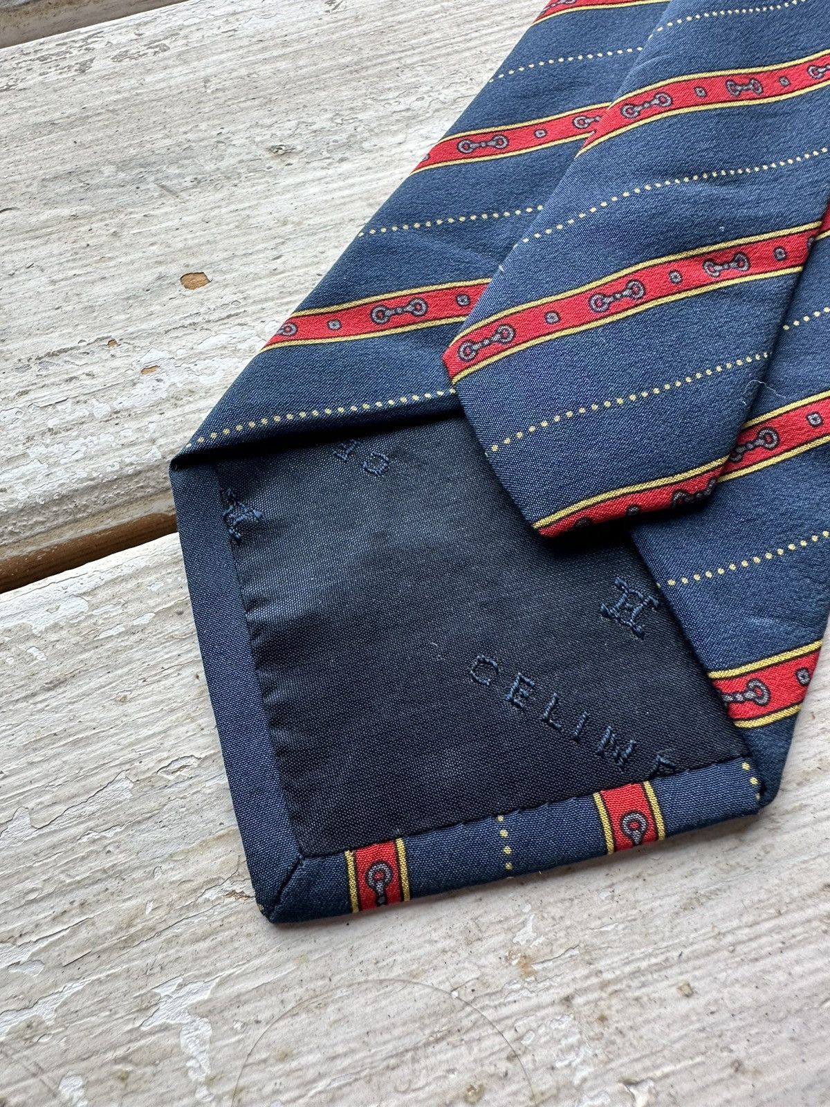 Celine × Vintage ❗️RARE Celine luxury silk tie vintage paris hand made Size ONE SIZE - 2 Thumbnail