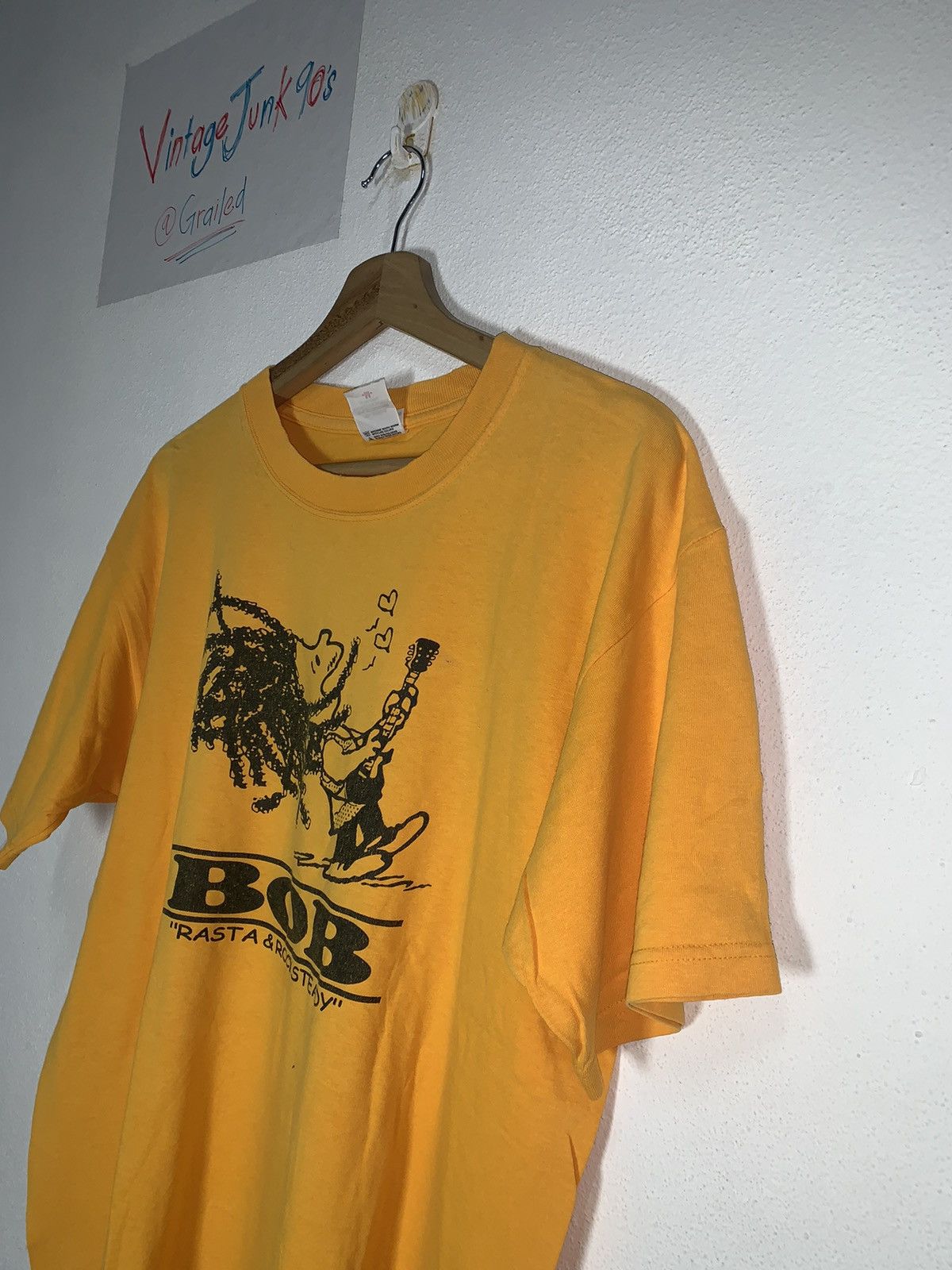 Vintage Vintage 90’s BOB MARLEY T-shirt RARE!!!(Binding Now) Size US M / EU 48-50 / 2 - 5 Thumbnail
