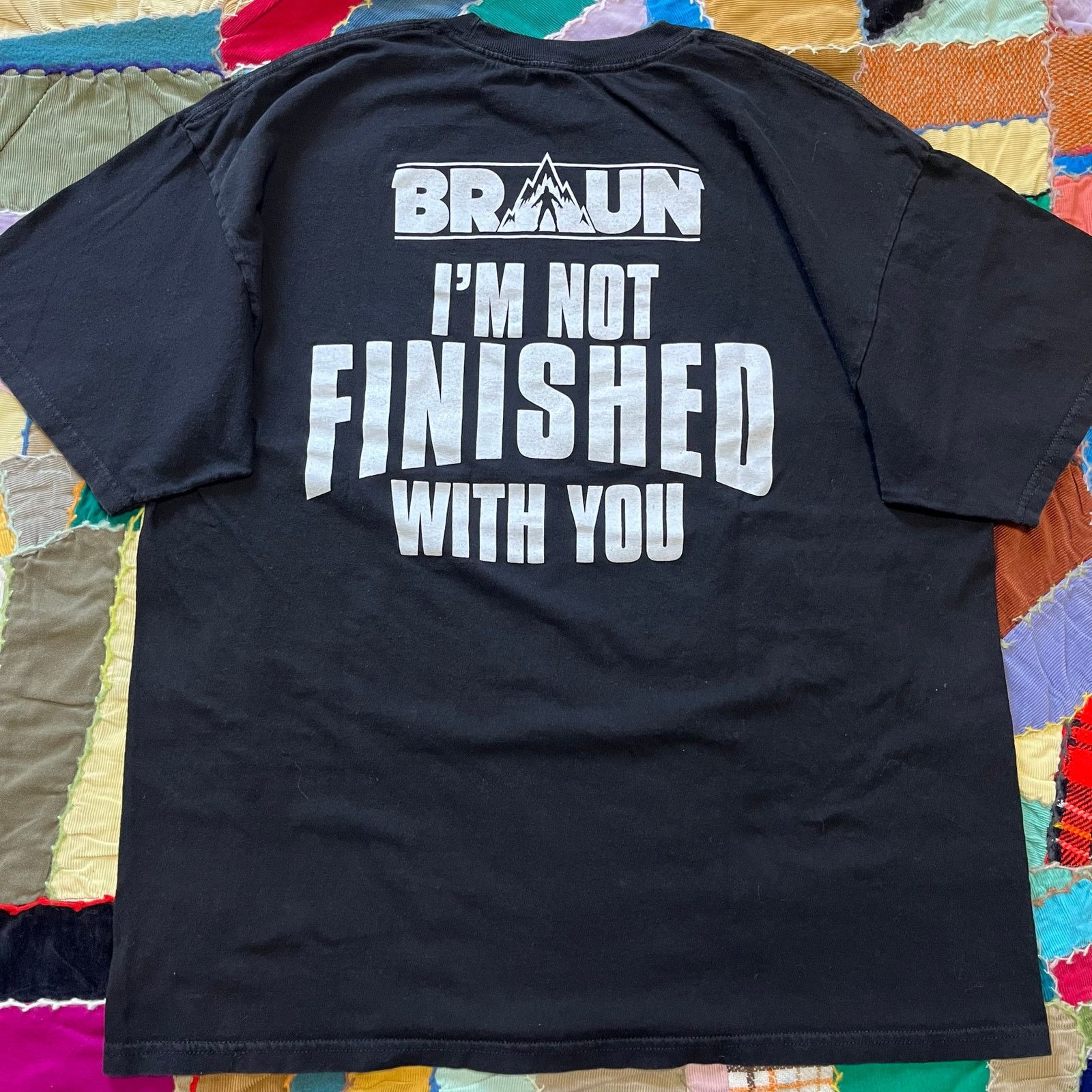 WWE WWE Braun Strowman I'm Not Finished with You Black Shirt 2XL Size US XXL / EU 58 / 5 - 2 Thumbnail