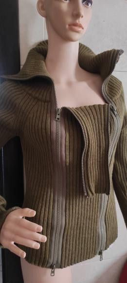 Other KYUSO Joke & Egidio Virgin Wool Sweater Bouble Zipper Green Size M / US 6-8 / IT 42-44 - 11 Thumbnail